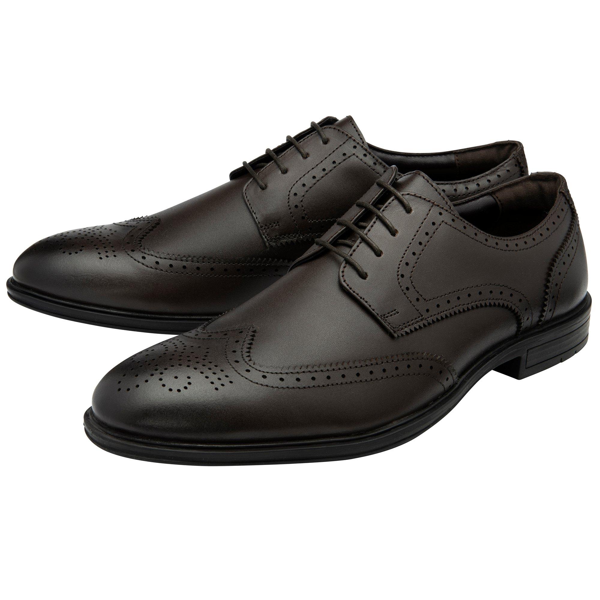 Chocolate Brown - Lotus Shoes - Men's Skipton Shoe Brogues - 1