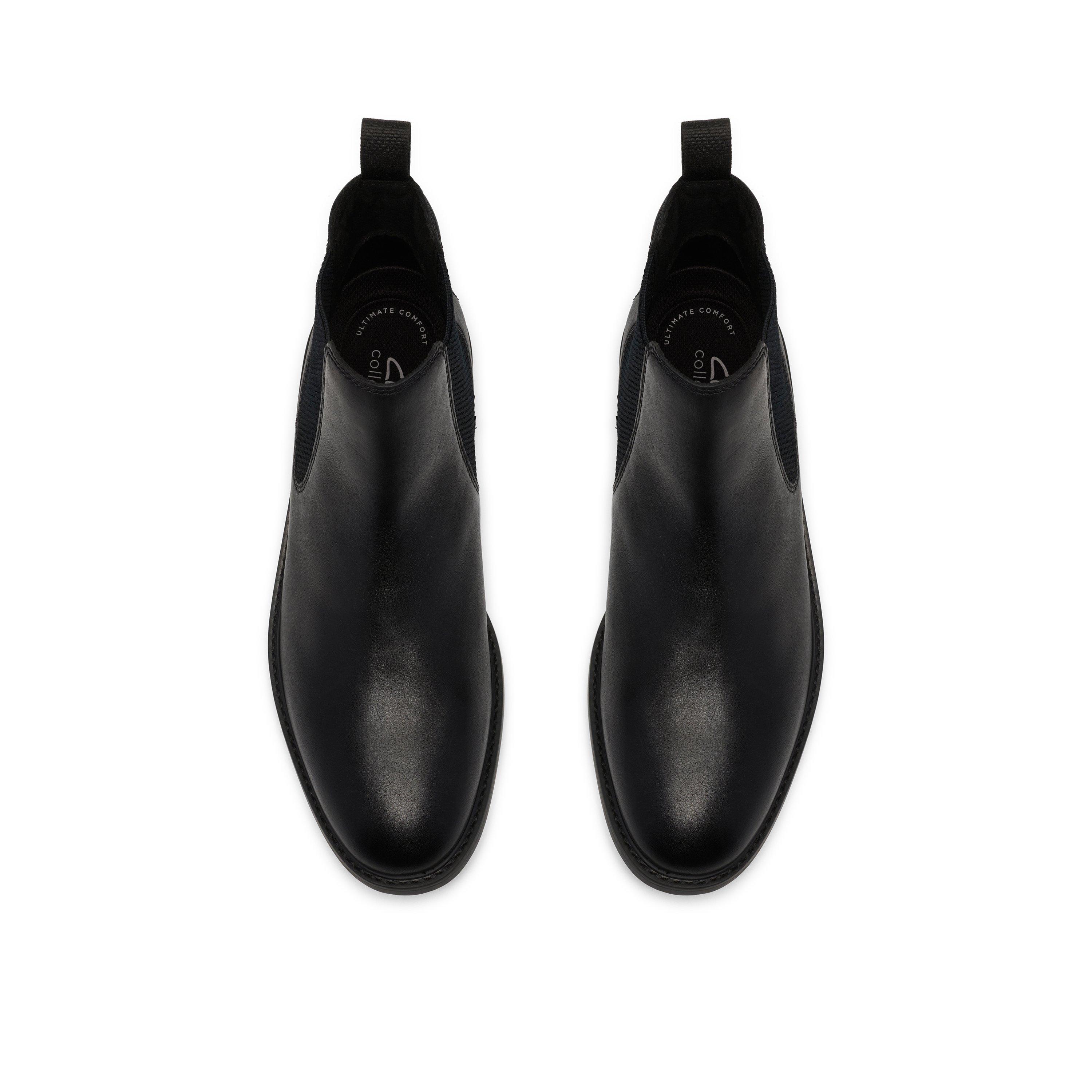Black Leather - Clarks - Men's Jaxen Easy Leather Chelsea Boots - 6