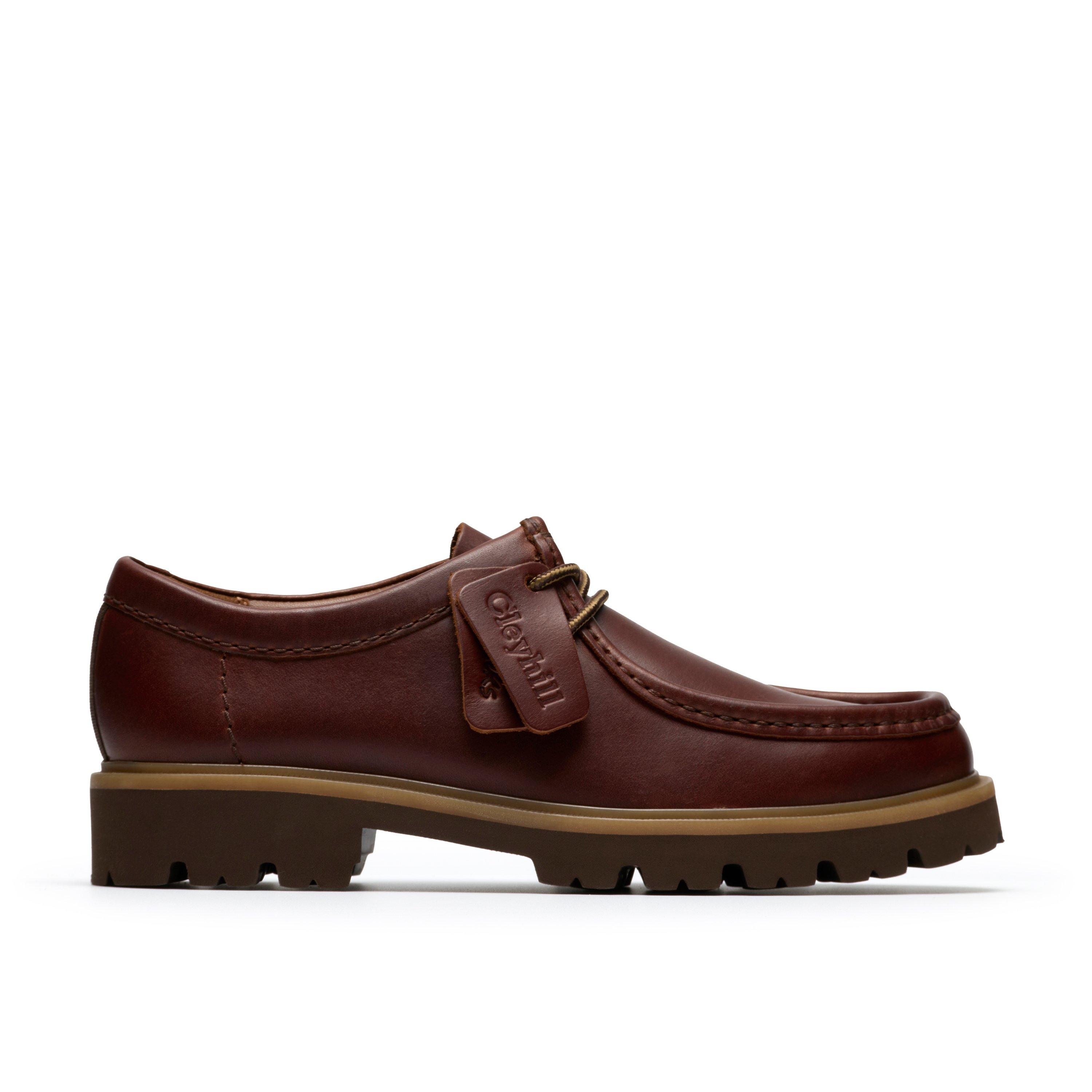 Brown Leather - Clarks - Men's Cleyhill Seam Leather Moc-Toe Shoes - 1