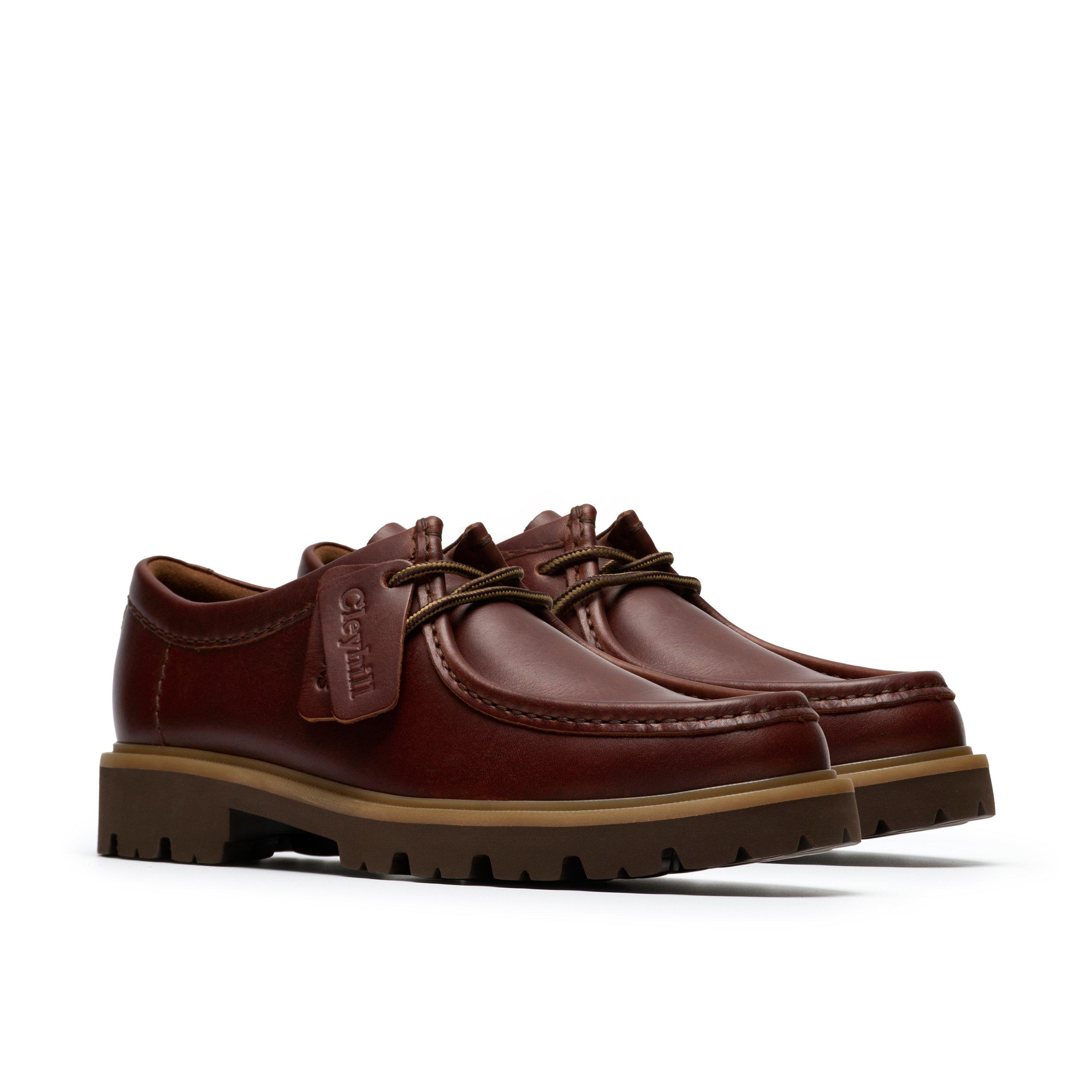 Brown Leather - Clarks - Men's Cleyhill Seam Leather Moc-Toe Shoes - 4