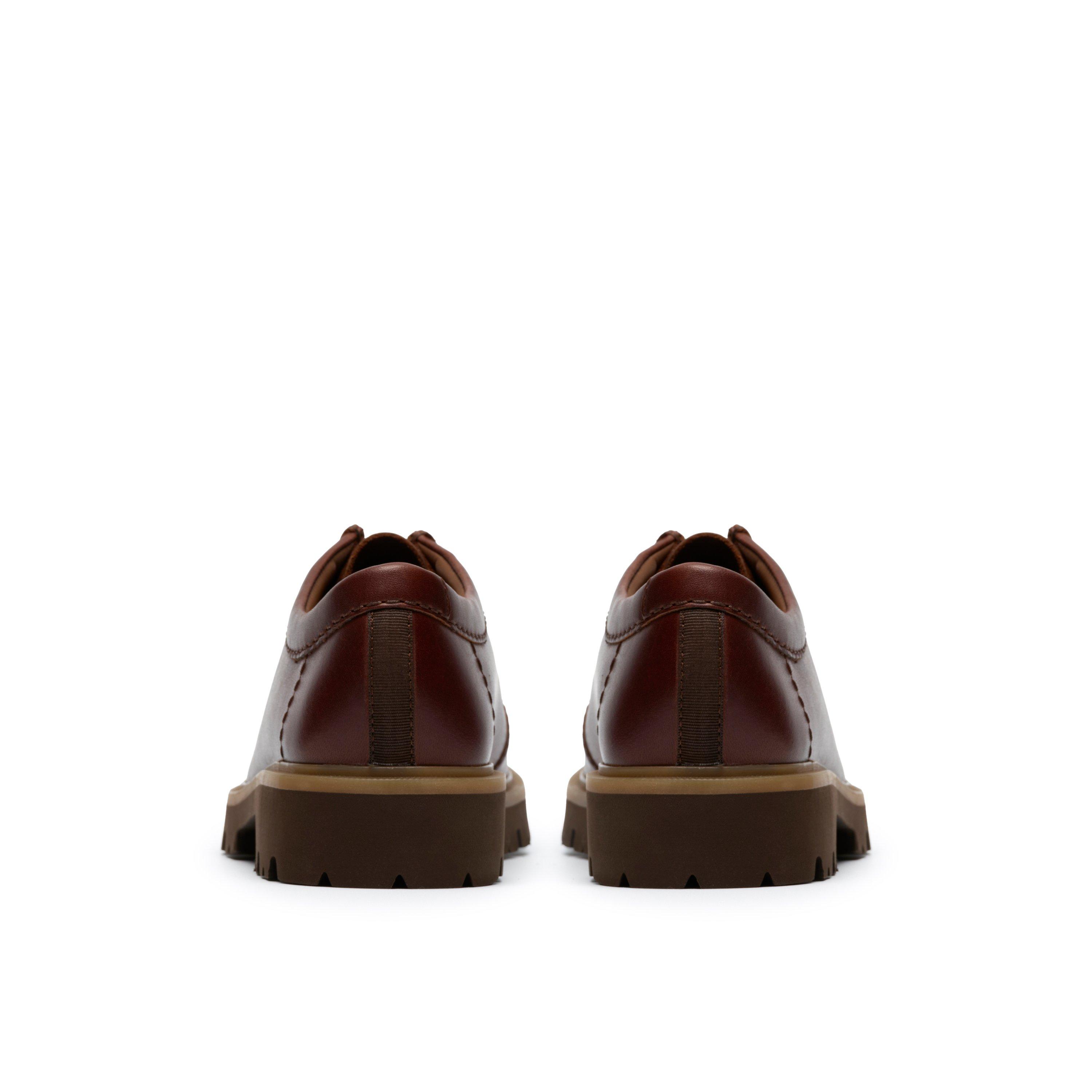 Brown Leather - Clarks - Men's Cleyhill Seam Leather Moc-Toe Shoes - 5