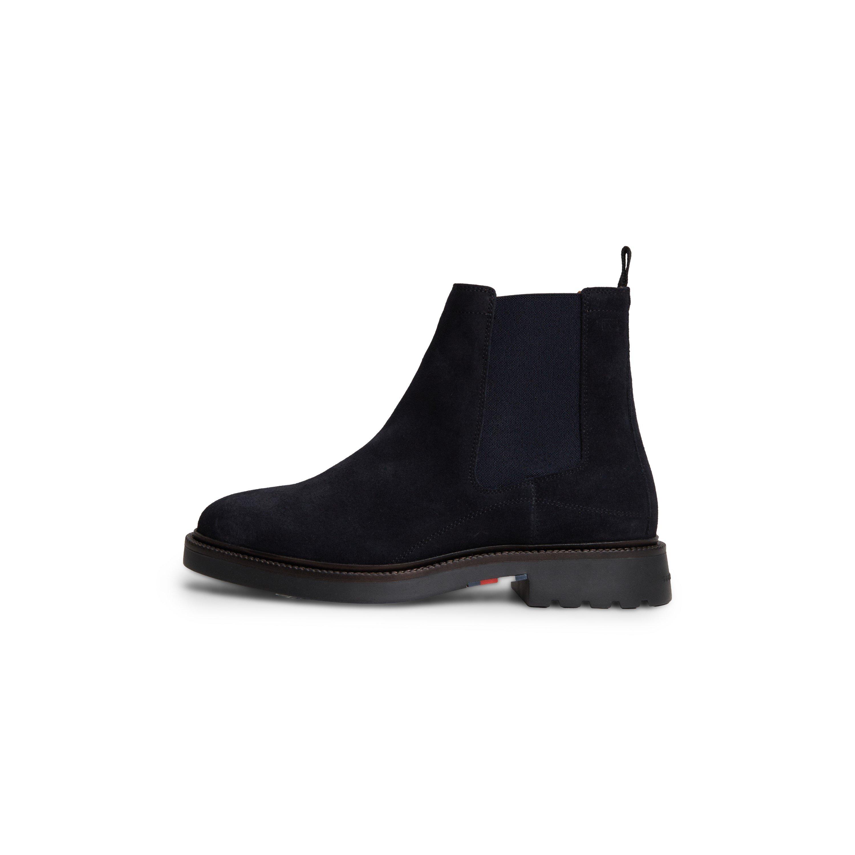 Navy Blue - Tommy Hilfiger - Men's Corporate Suede Chelsea Boots - 6