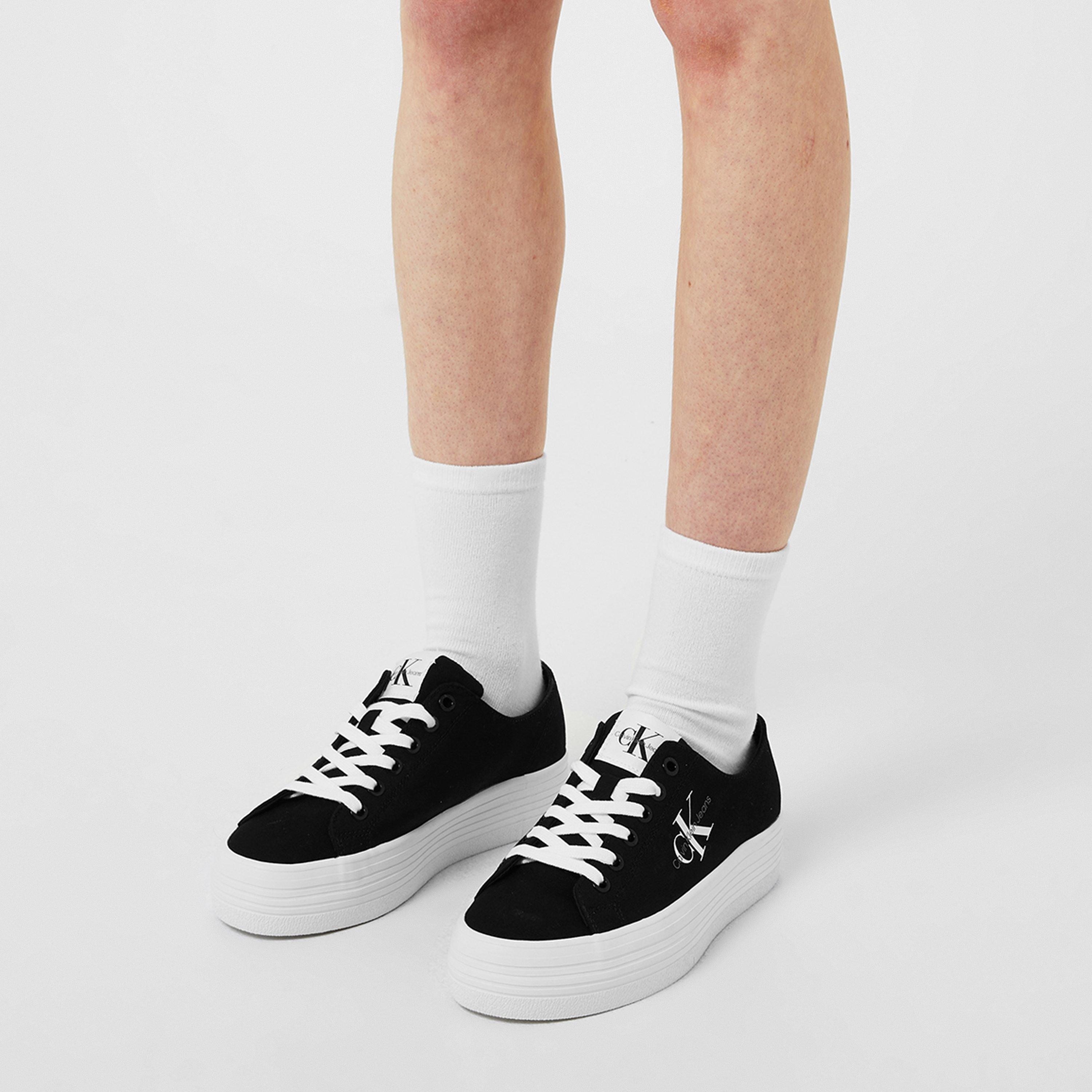 Calvin Klein Jeans Vulcanized Platform Trainers Canvas Low USC