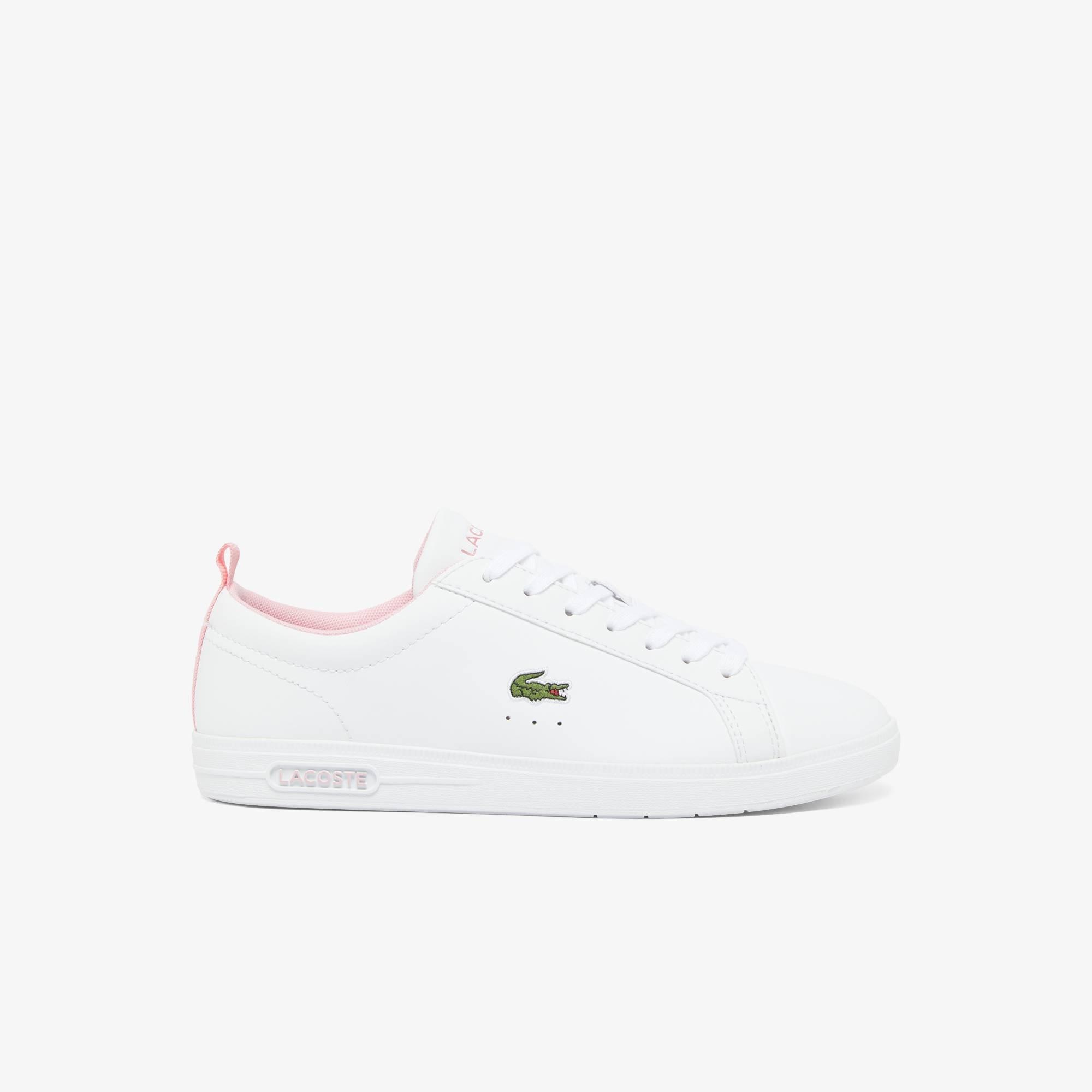 White/Pink - Lacoste - Carnaby Low Top Trainers - 7
