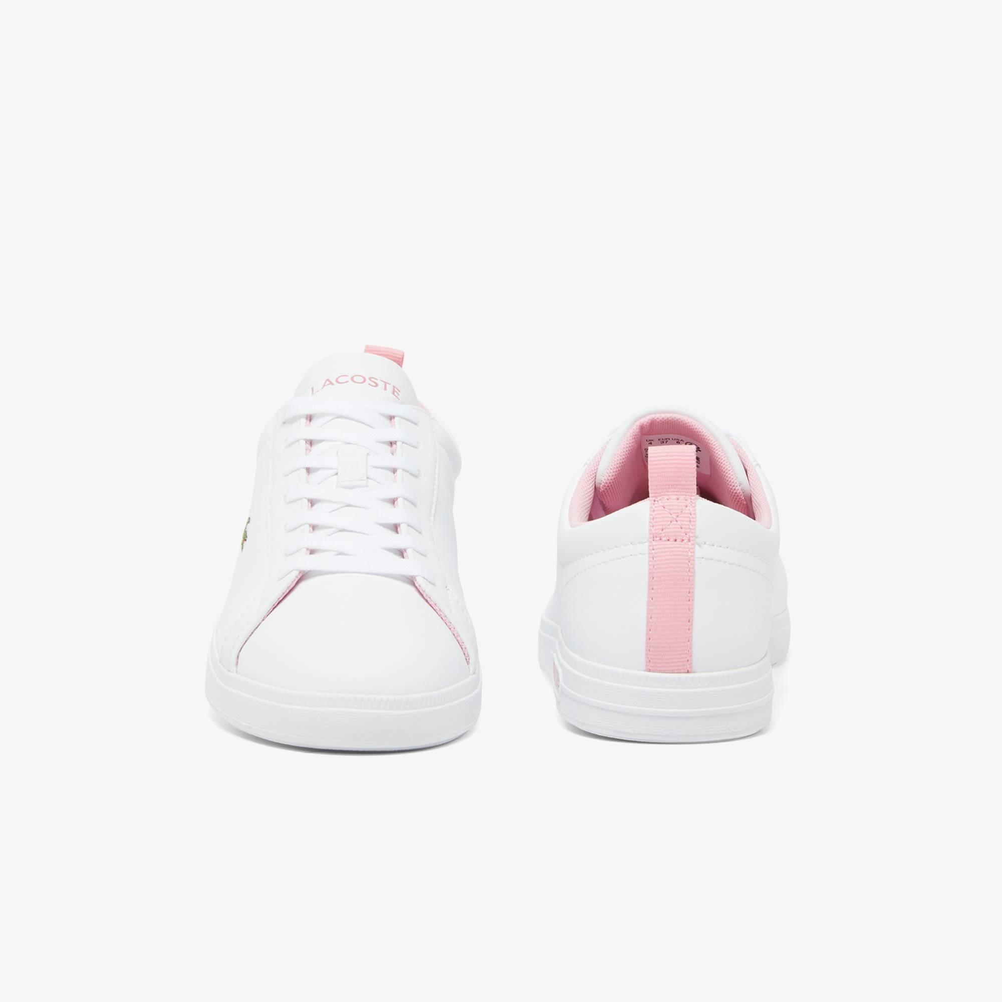 White/Pink - Lacoste - Carnaby Low Top Trainers - 8