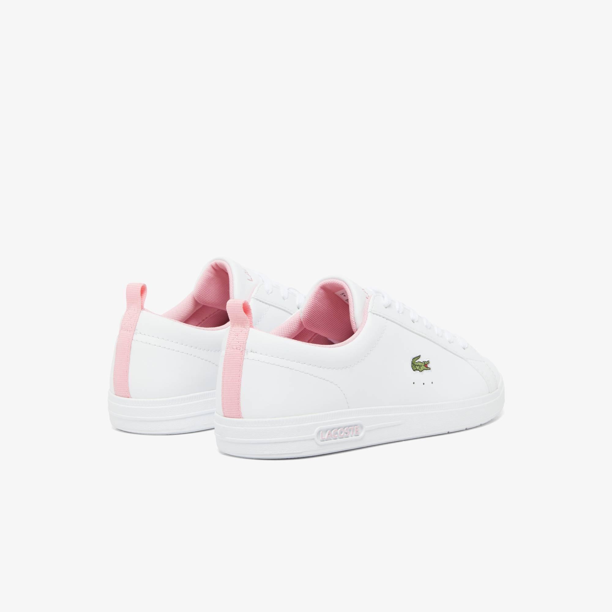 White/Pink - Lacoste - Carnaby Low Top Trainers - 10