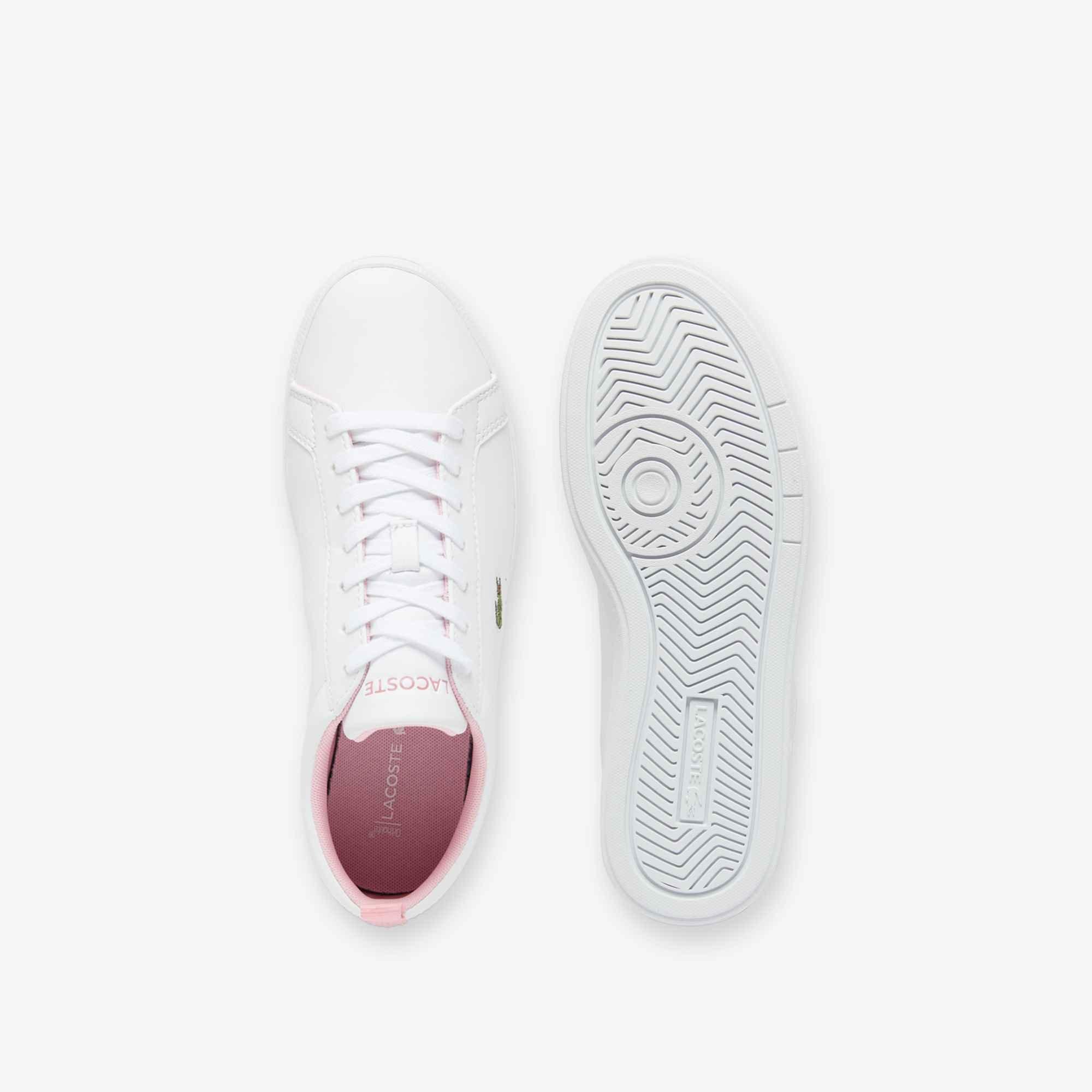 White/Pink - Lacoste - Carnaby Low Top Trainers - 6