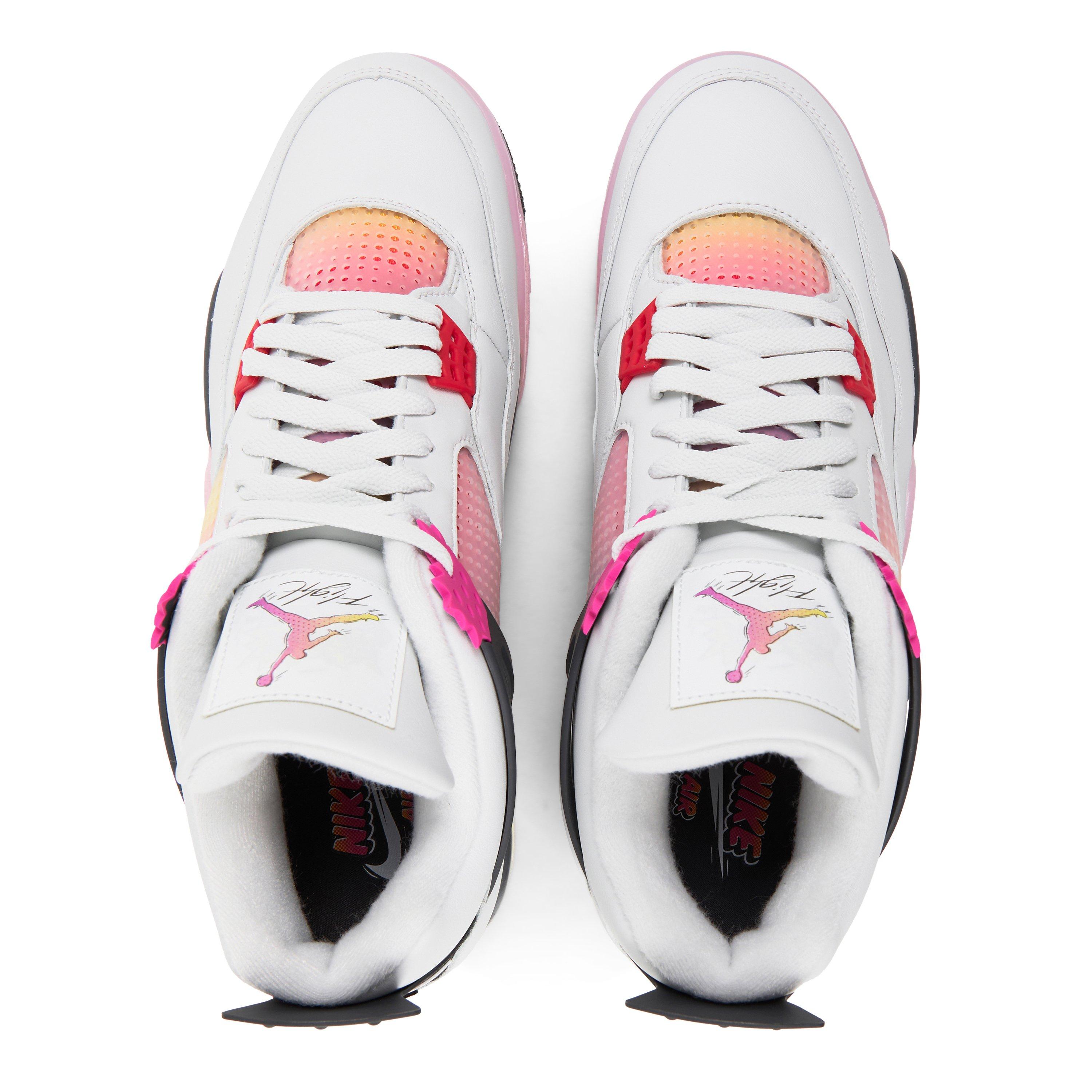 Off White/Pink - Air Jordan - Air Jordan 4 Retro Comic - 4