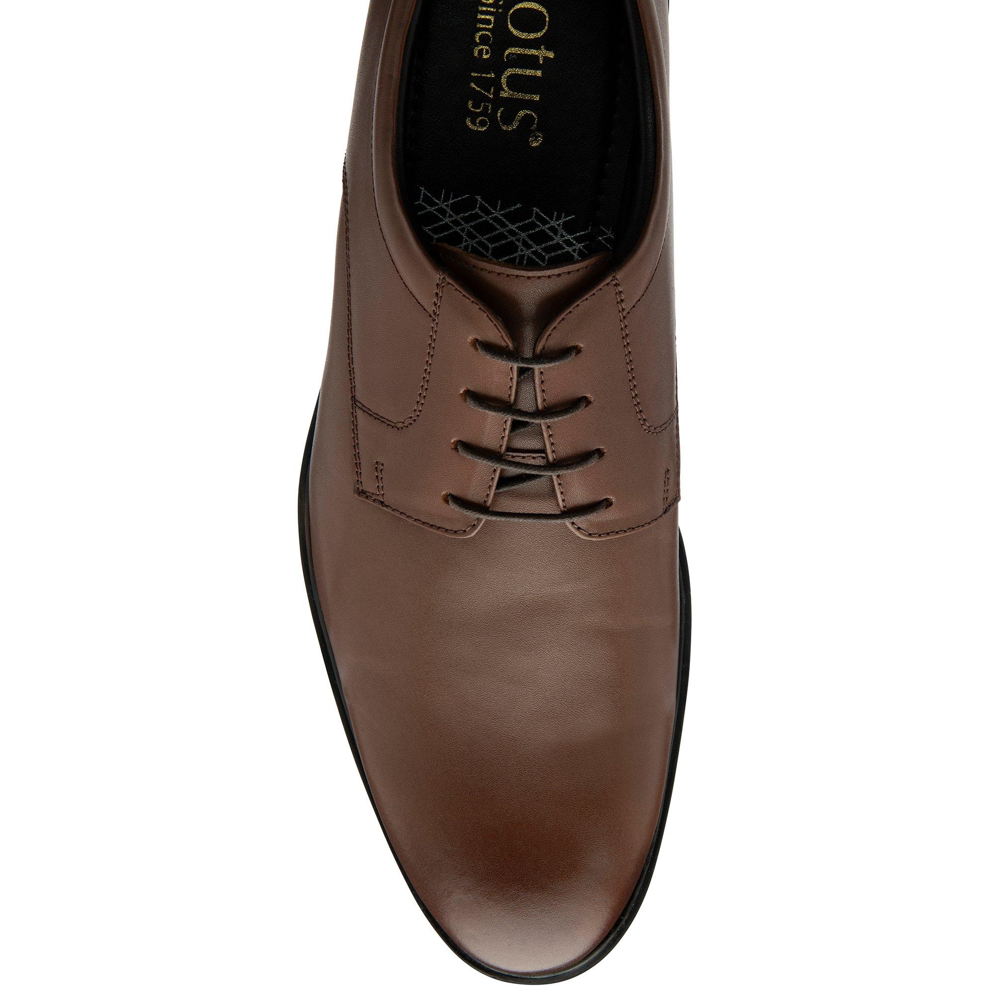 Brown - Lotus Shoes - Men's Thirsk Leather Derby Shoes - 4