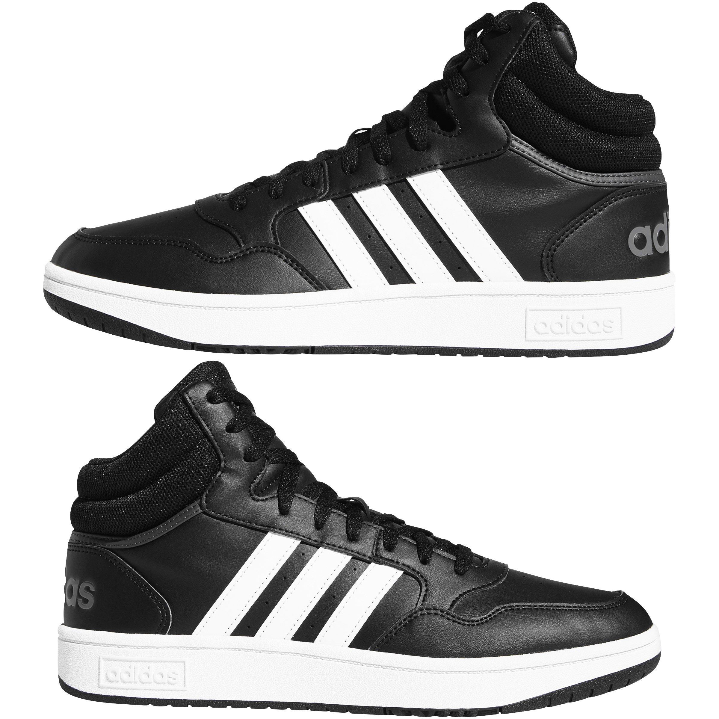 Schwarz/Weiß - adidas - Hoops 3.0 Mid Classic Vintage Shoes Mens - 10