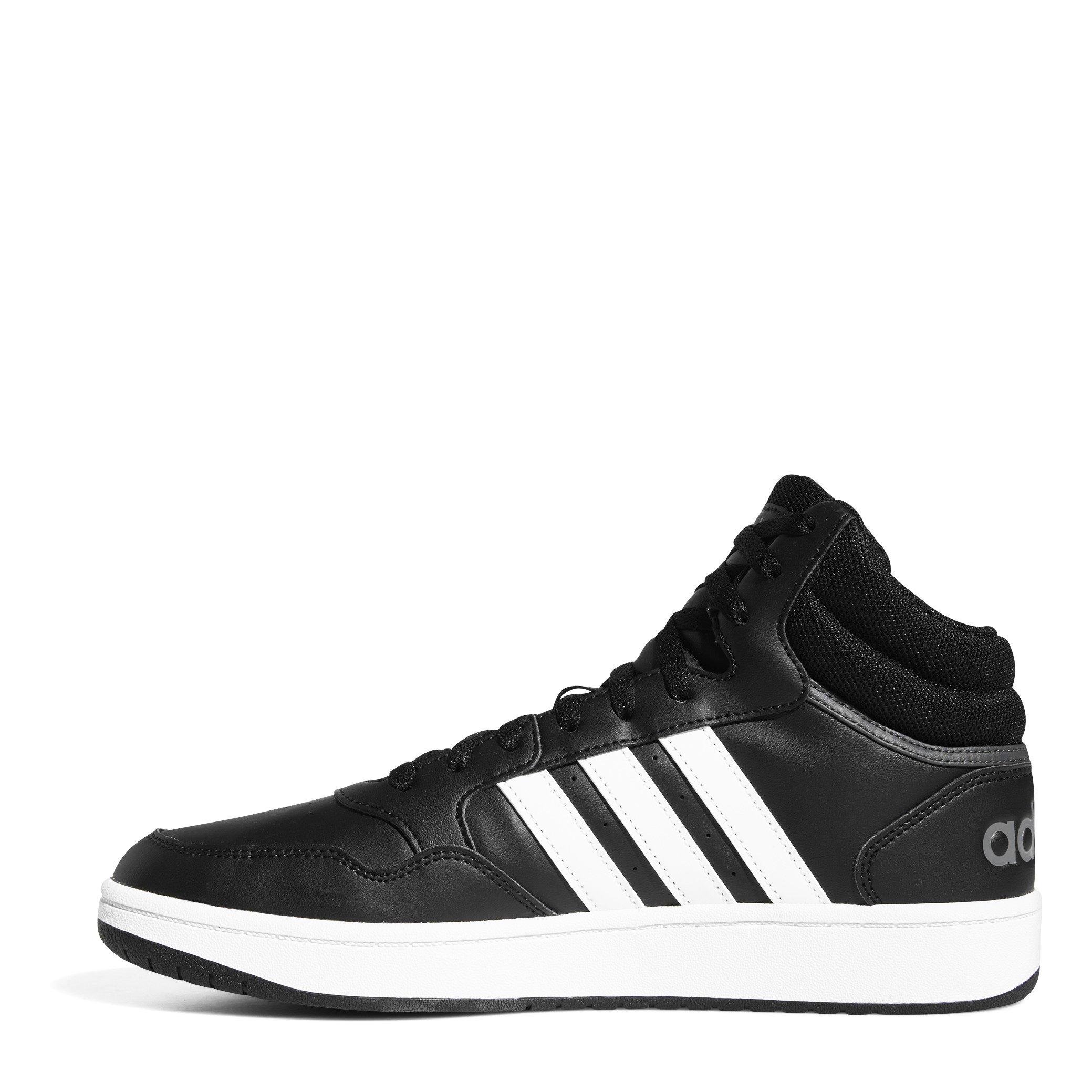 Schwarz/Weiß - adidas - Hoops 3.0 Mid Classic Vintage Shoes Mens - 3