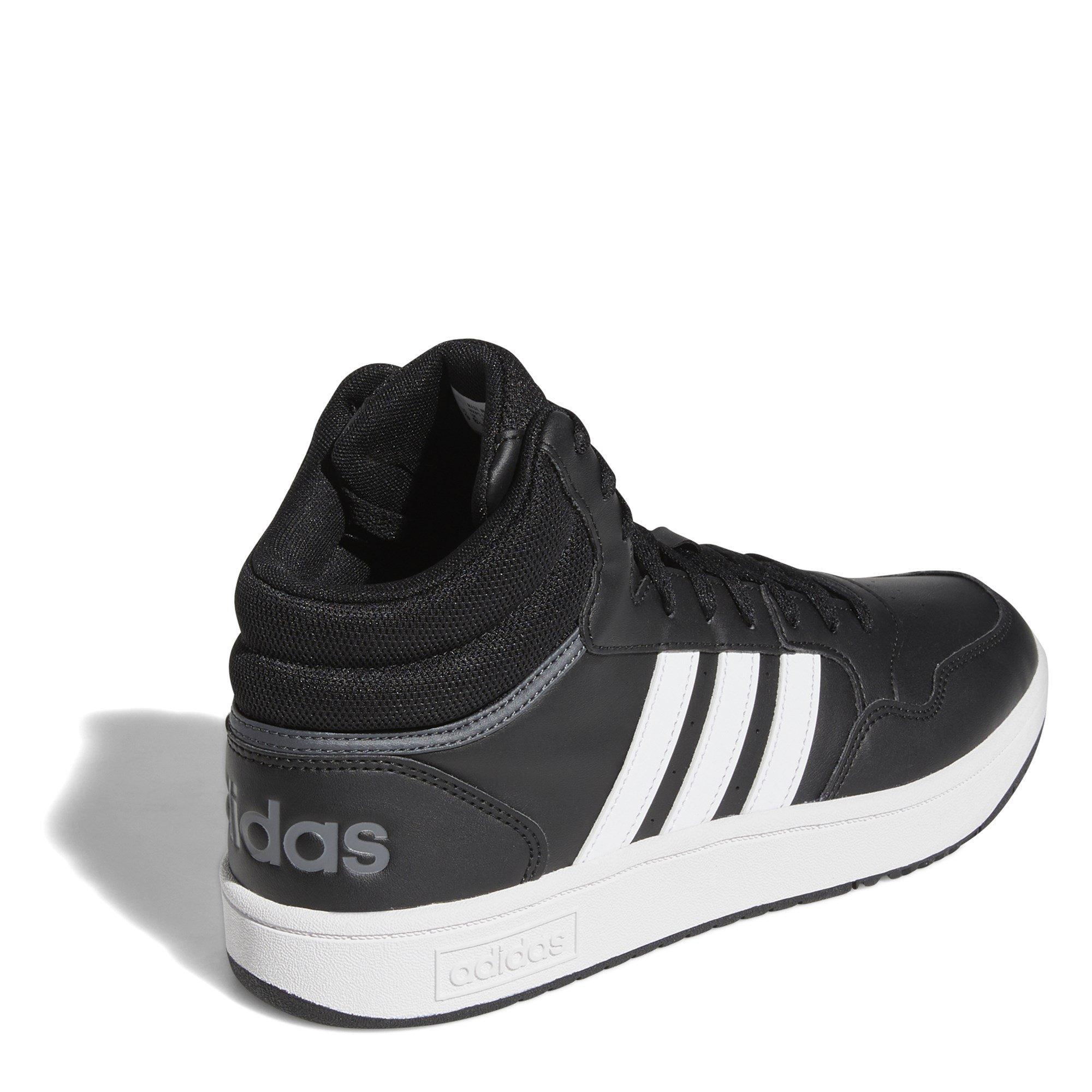Schwarz/Weiß - adidas - Hoops 3.0 Mid Classic Vintage Shoes Mens - 4