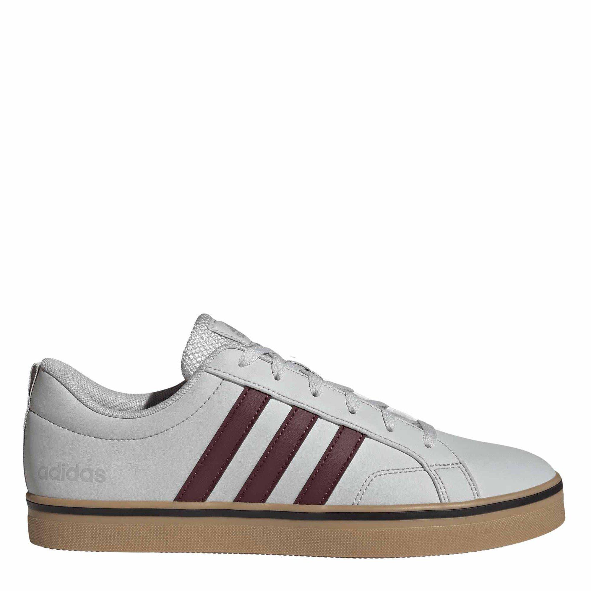 Adidas Men's Vs Pace Trainers - Grey/Red/Gum - 10.5 (45.3)