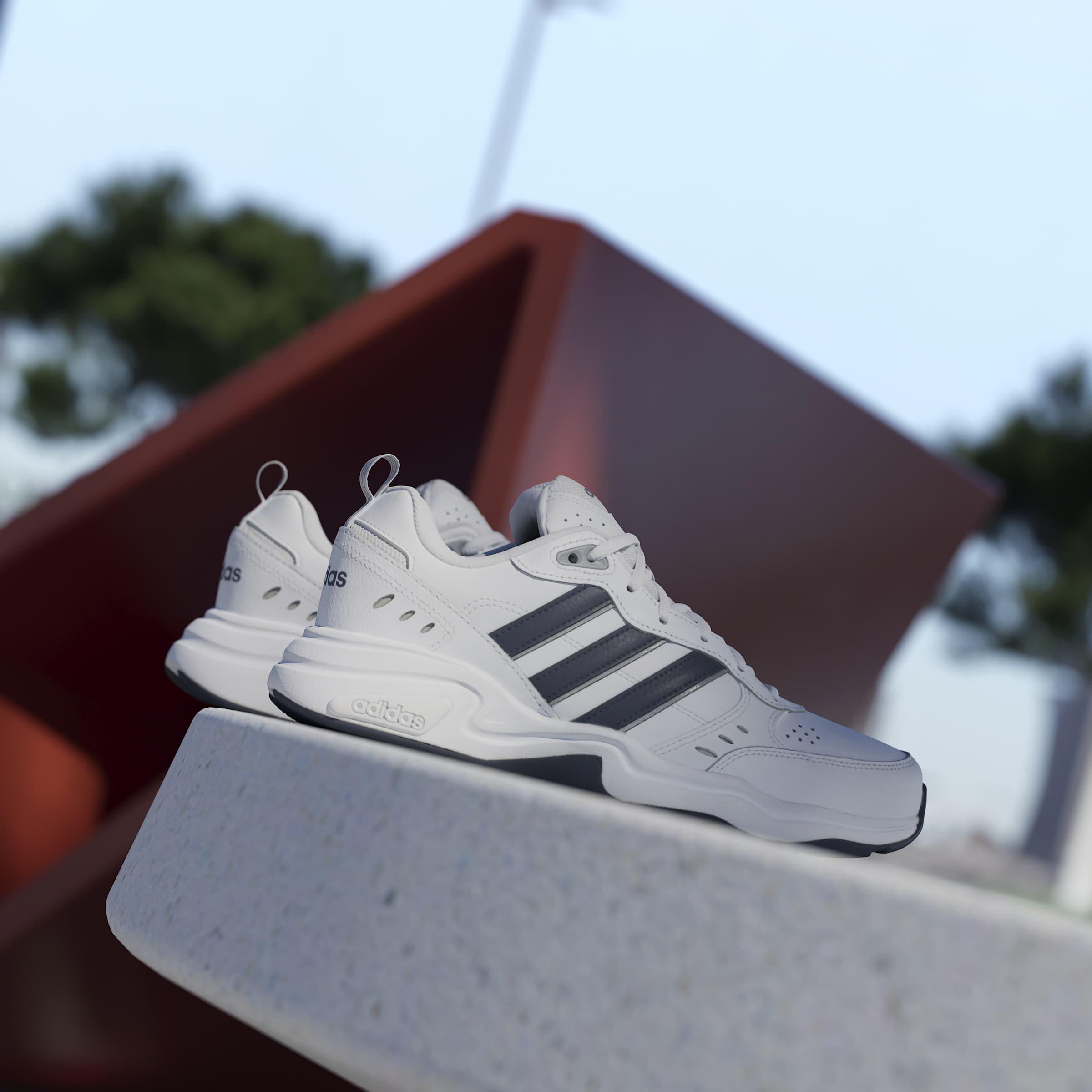 Wht/Navy/Grey - adidas - Strutter Shoes Mens - 14