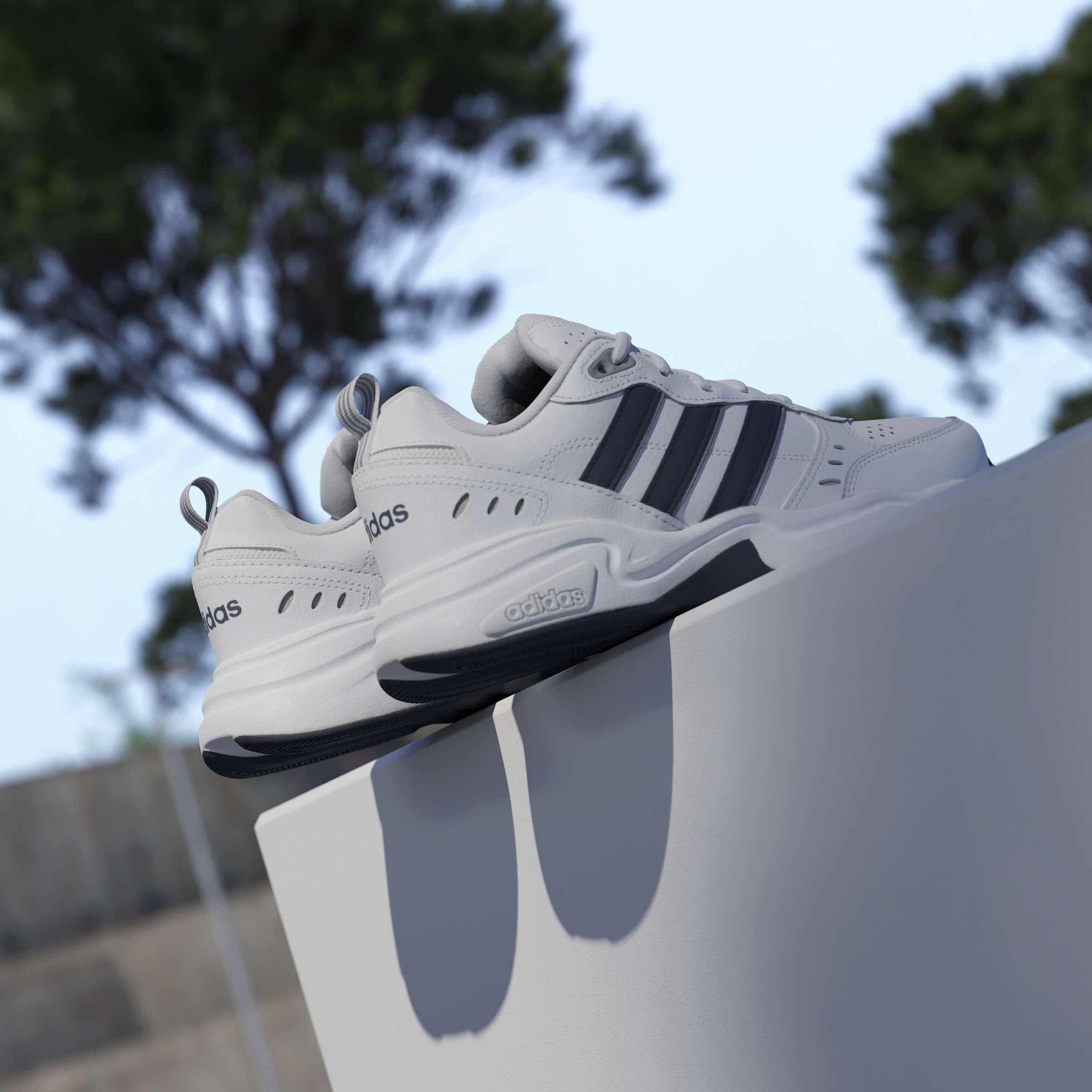Wht/Navy/Grey - adidas - Strutter Shoes Mens - 16