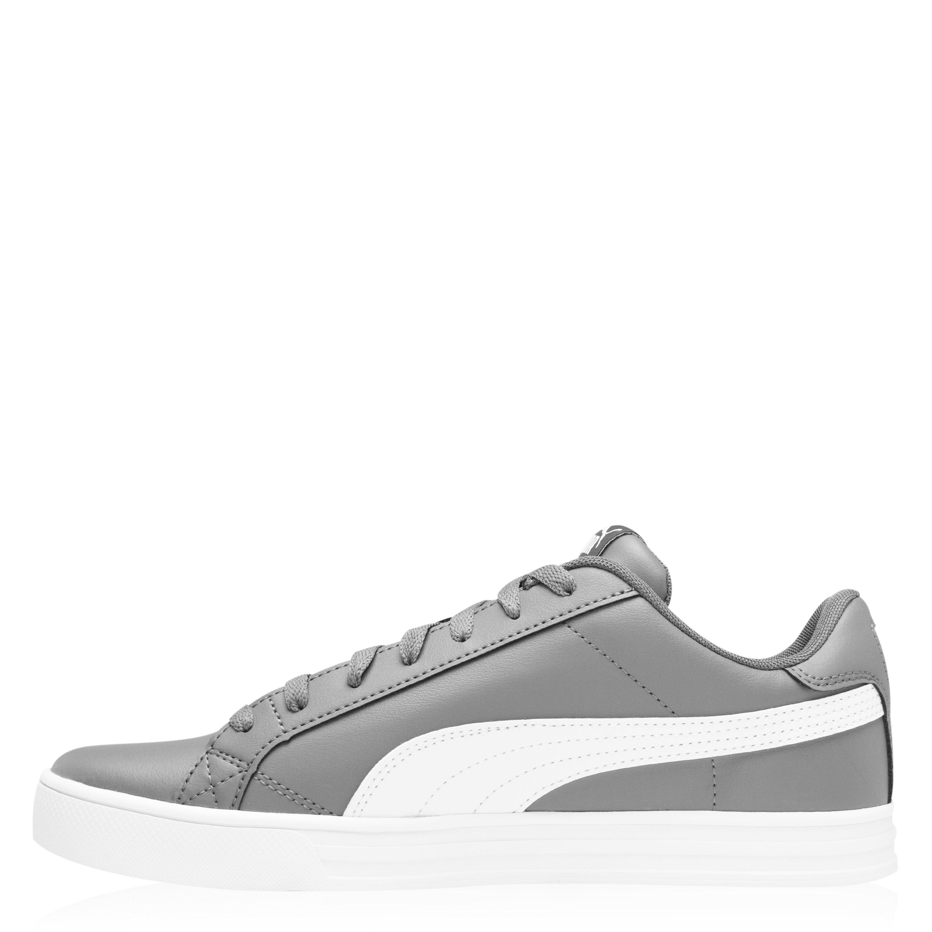 Grau/Weiß - Puma - Smash Vulcan 3 Low Trainers Mens - 3