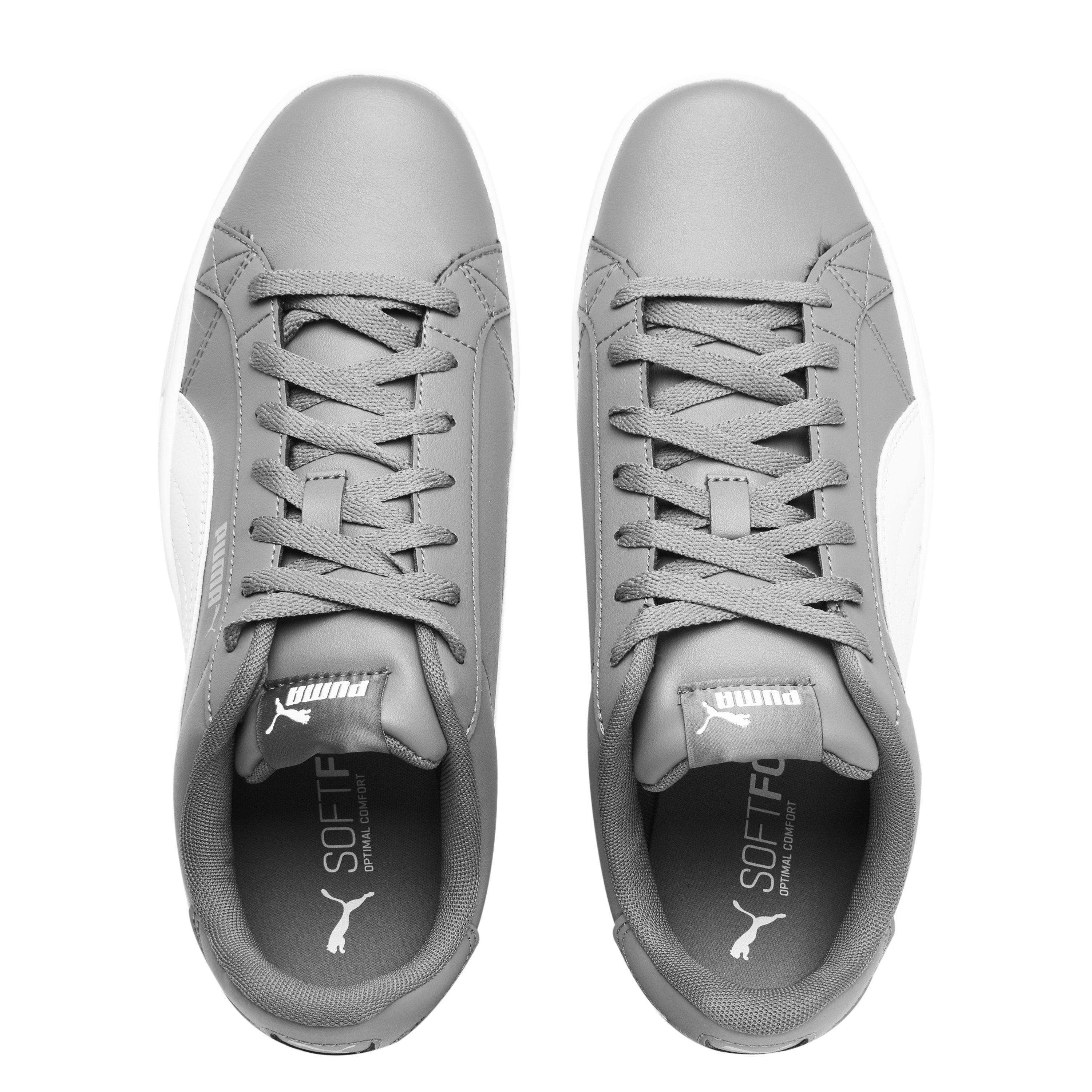 Grau/Weiß - Puma - Smash Vulcan 3 Low Trainers Mens - 7