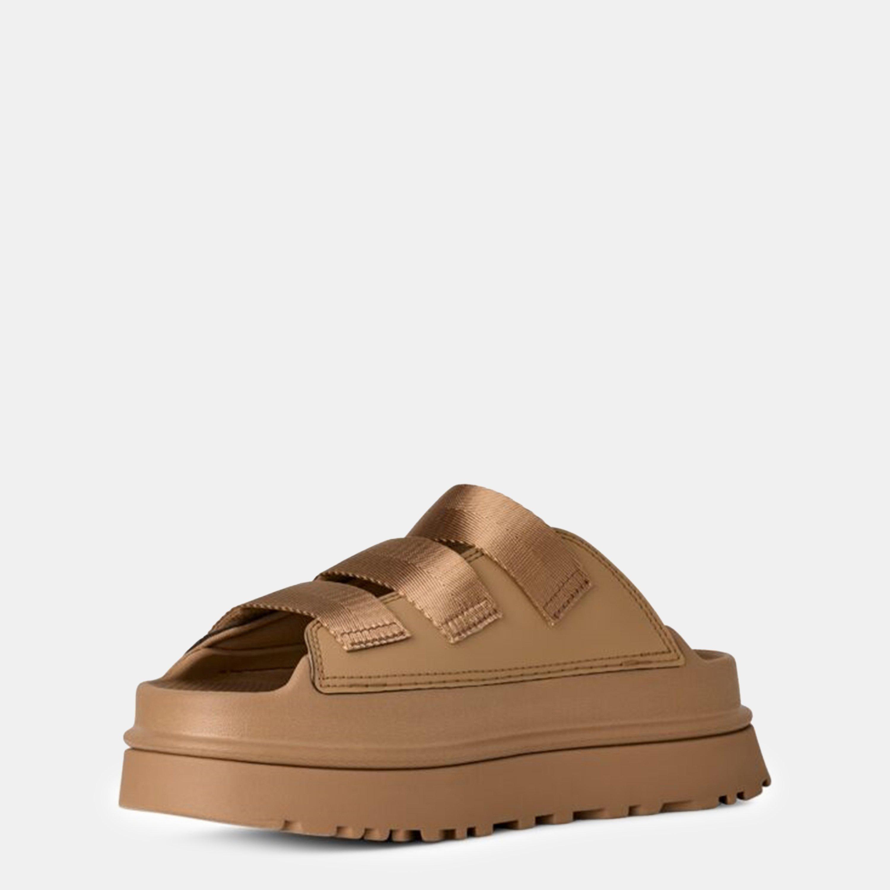 Dark Sand - Ugg - Women's GoldenGlow Glide Flatform Sandals - 2