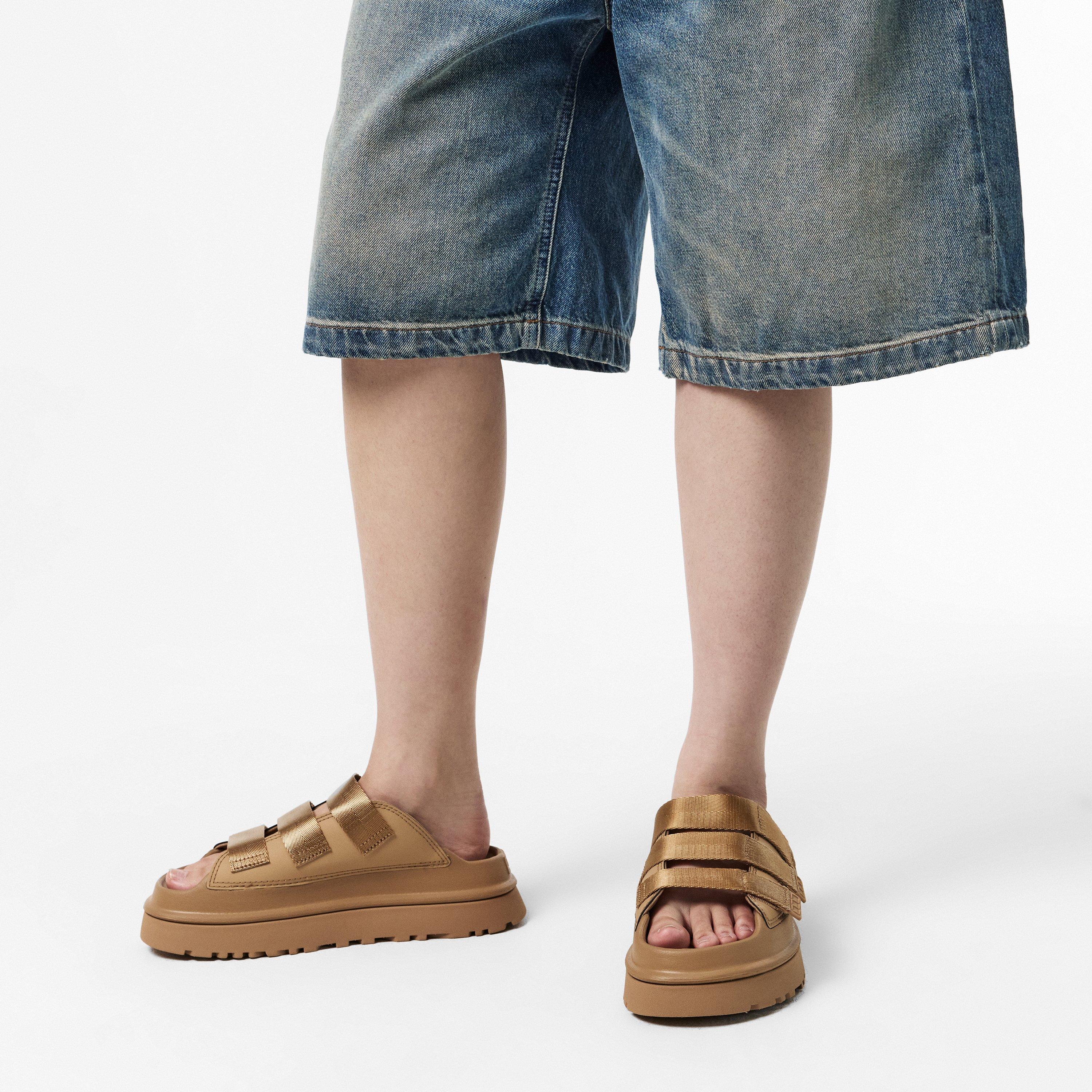 Dark Sand - Ugg - Women's GoldenGlow Glide Flatform Sandals - 3