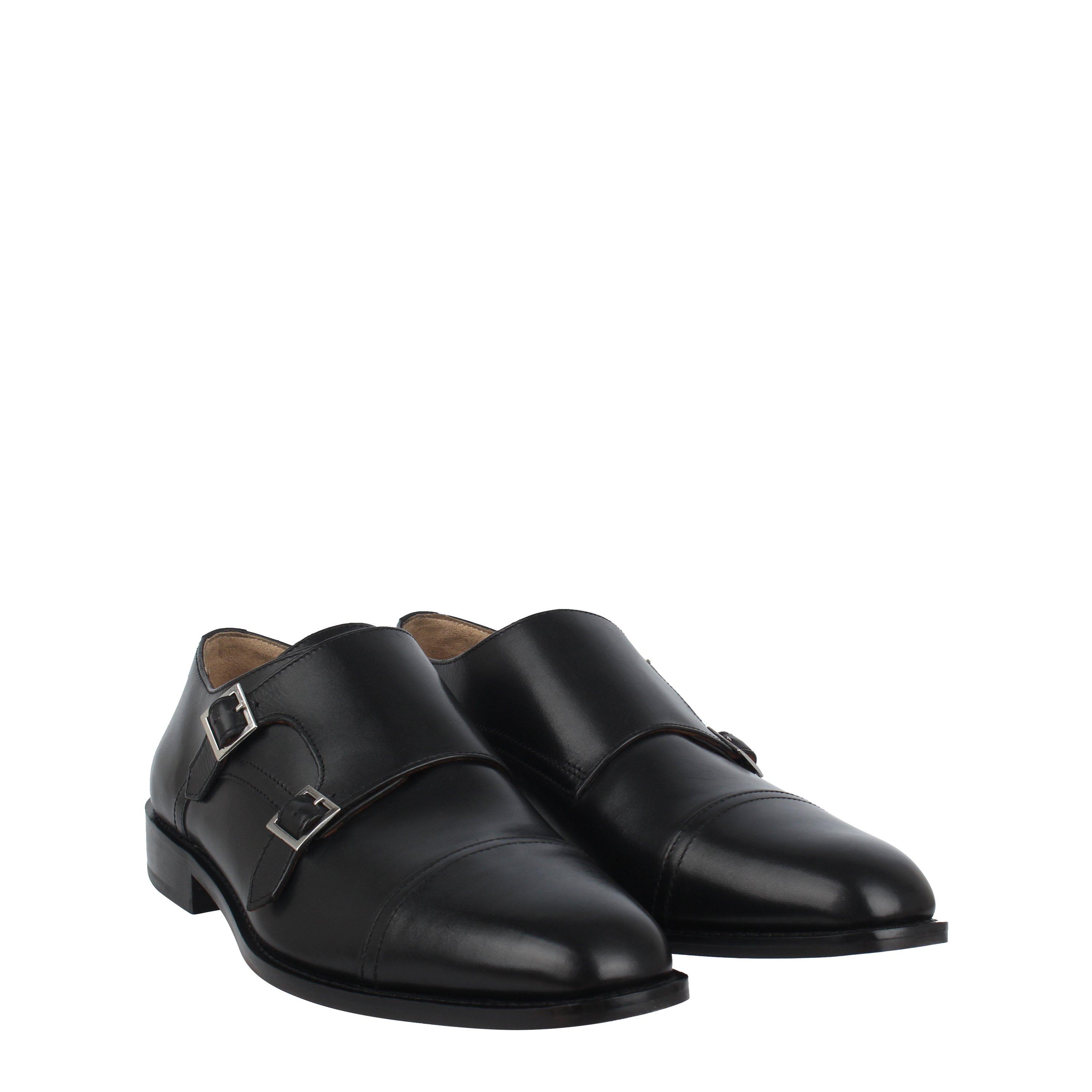 Preto - Firetrap - monk strap leather shoes Mens - 3