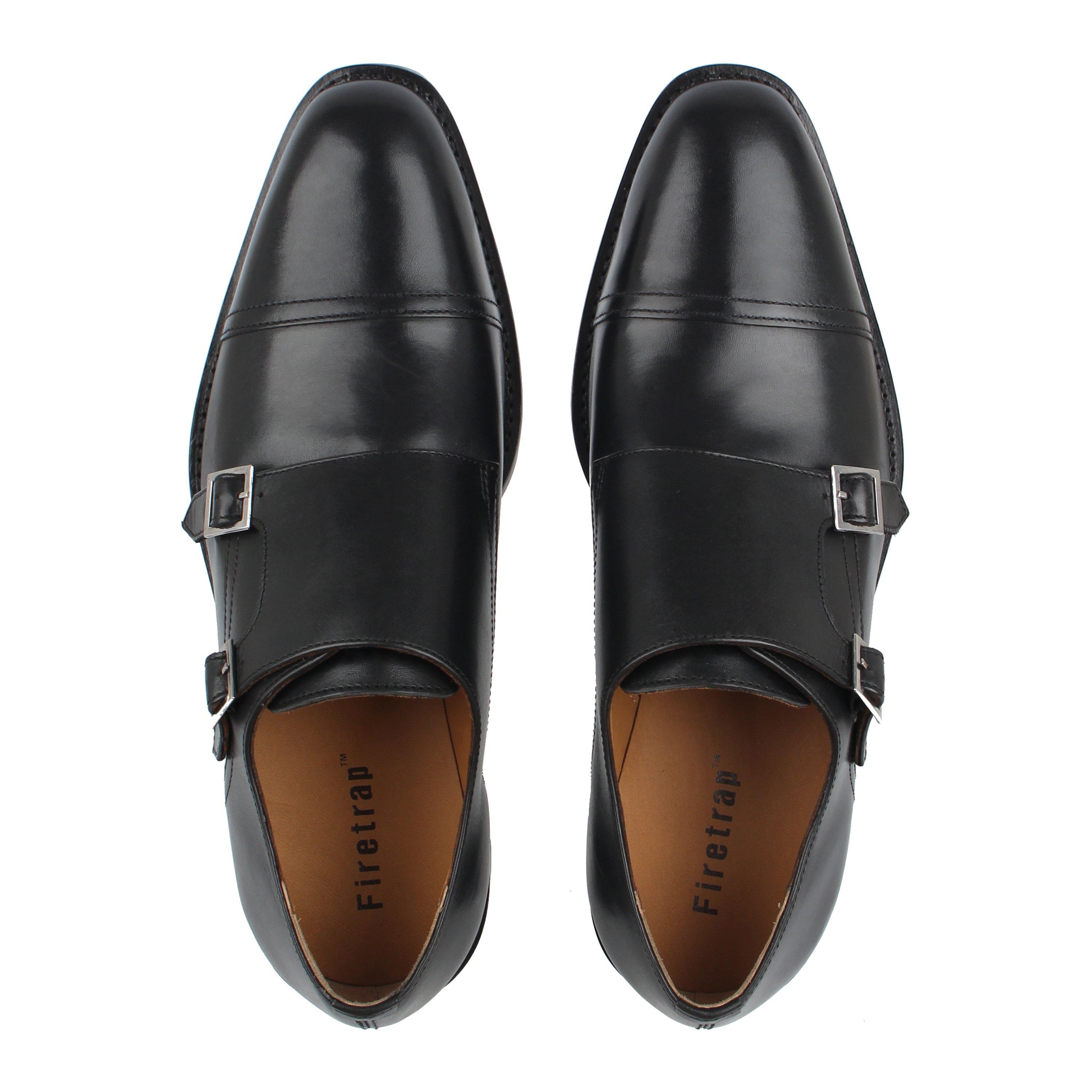 Preto - Firetrap - monk strap leather shoes Mens - 5