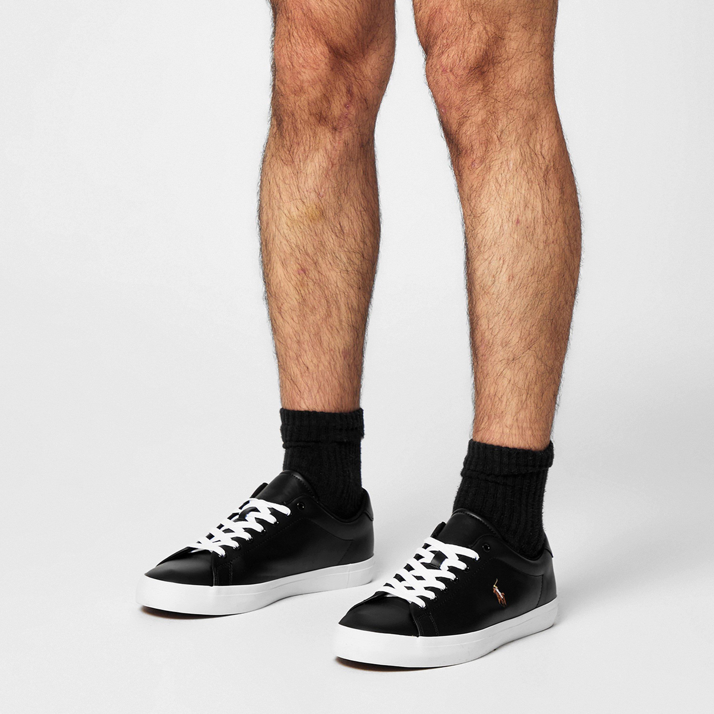 Black/White - Polo Ralph Lauren - Men's Longwood Low-Top Trainers - 3