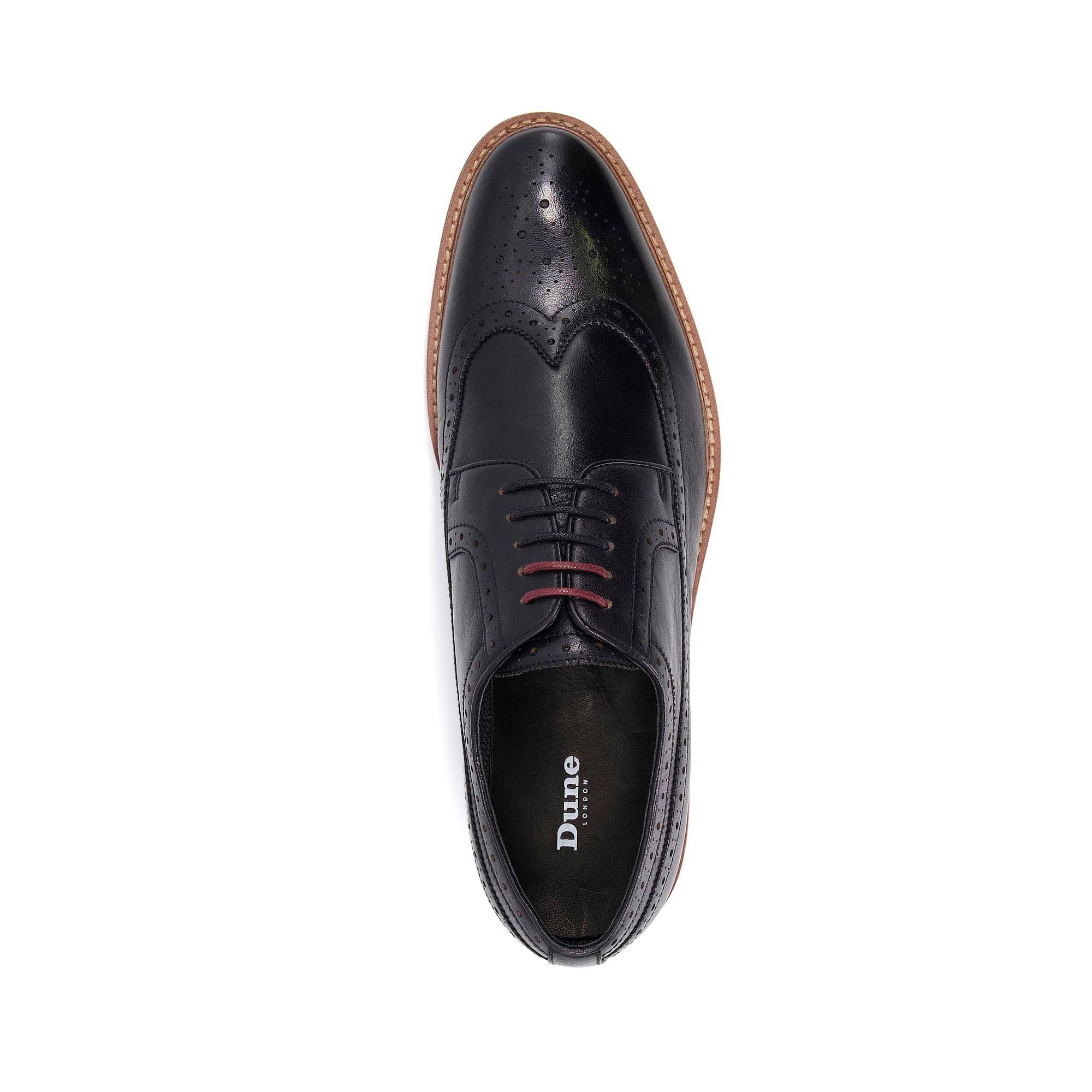 Sort Læder - Dune London - Superior Wingtip Brogues - 4