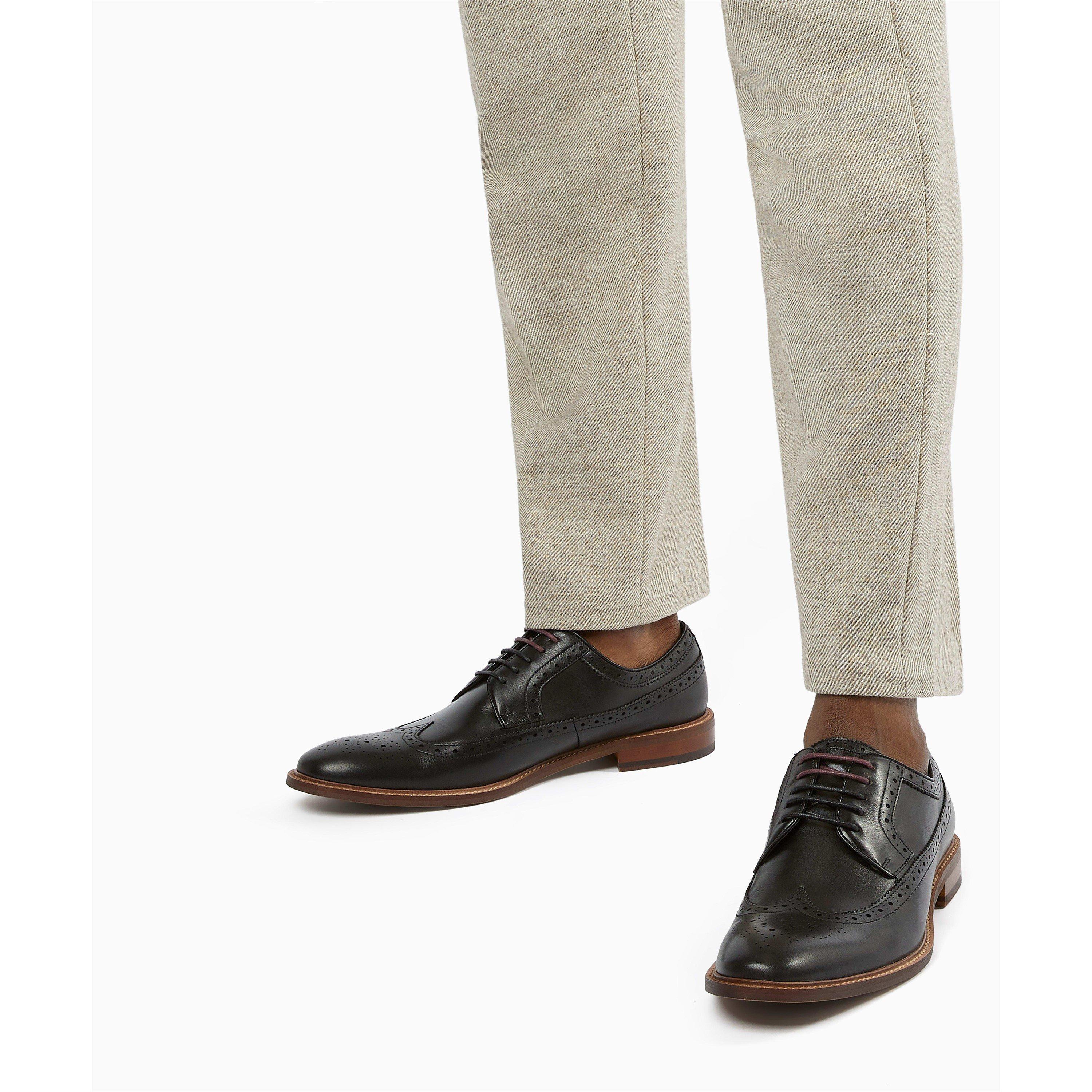 Sort Læder - Dune London - Superior Wingtip Brogues - 5