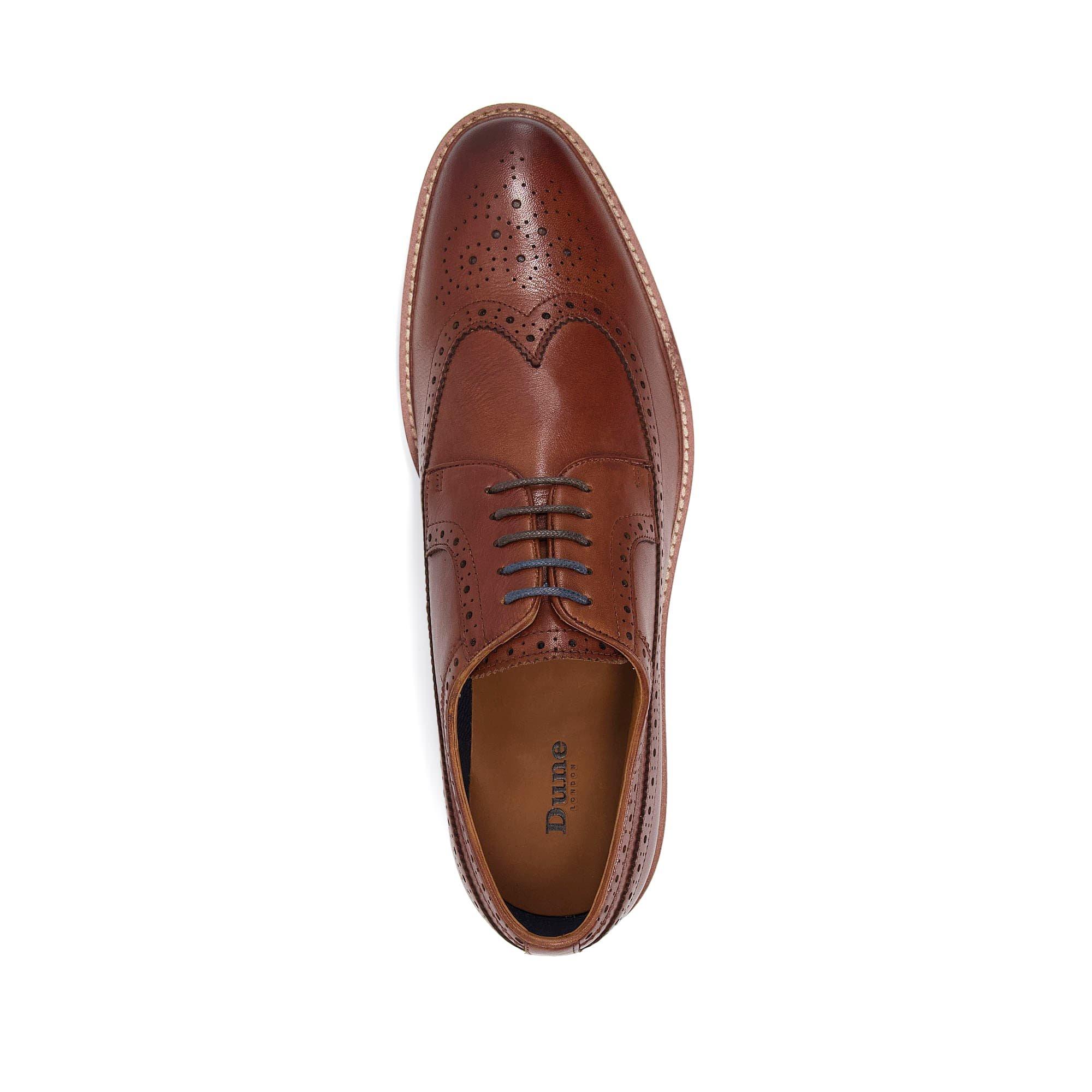 Tan Leather - Dune London - Superior Wingtip Brogues - 4