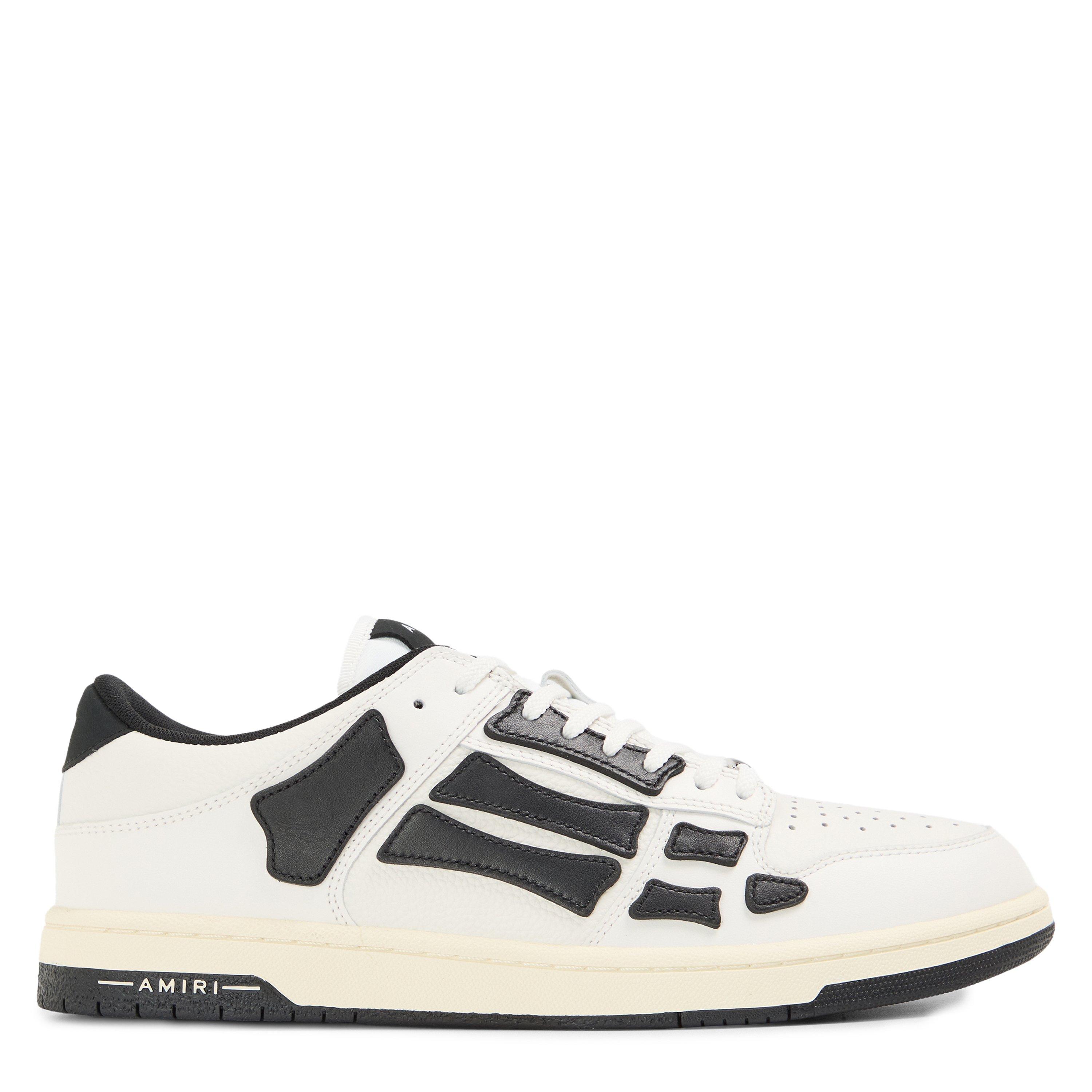 Amiri Skeleton Top Low Trainers - White/Black - Size 9 (43)