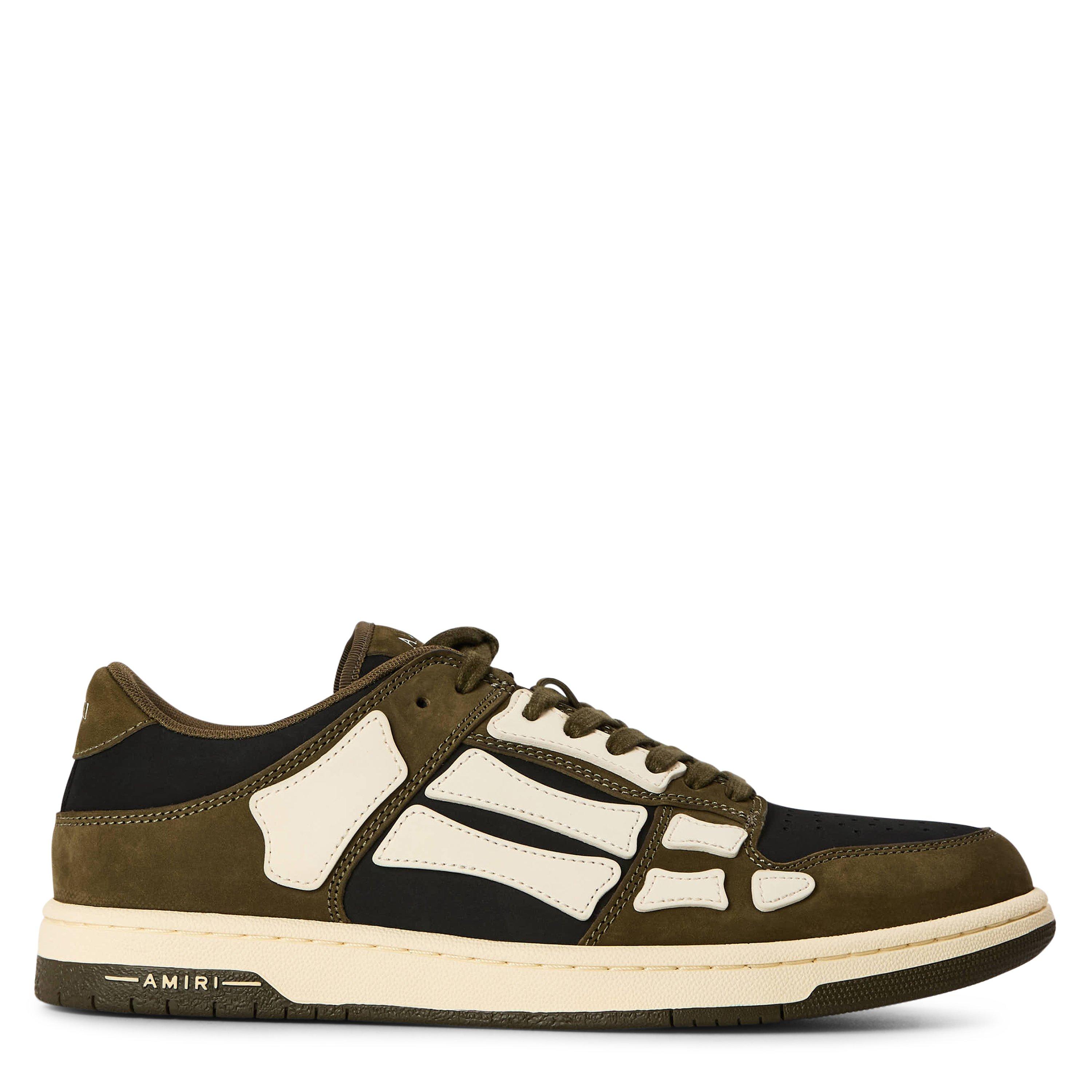 Amiri Skeleton Top Low Trainers - Khaki/Black - Size 8 (42)