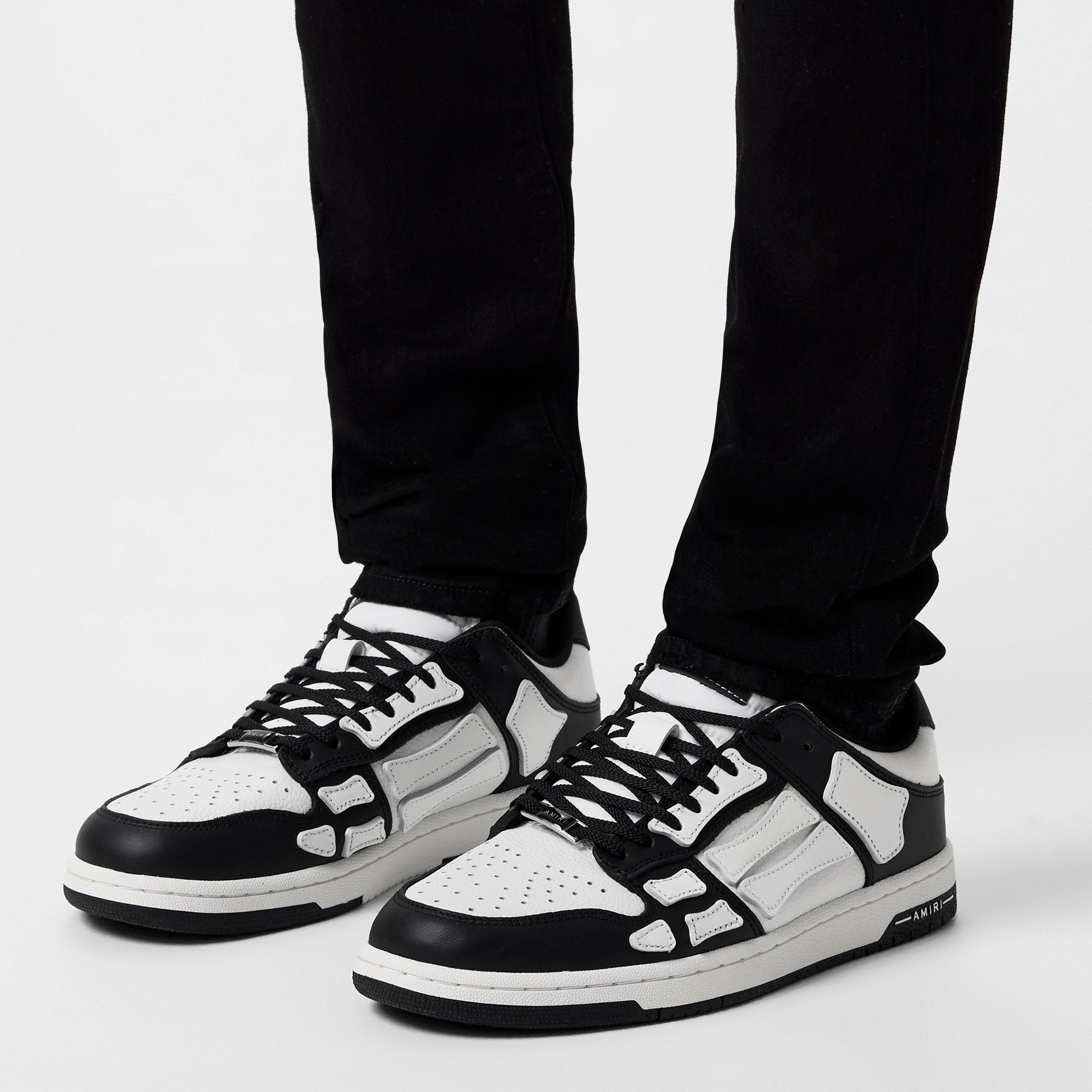Black/White 004 - Amiri - Skeleton Top Low Trainers - 2