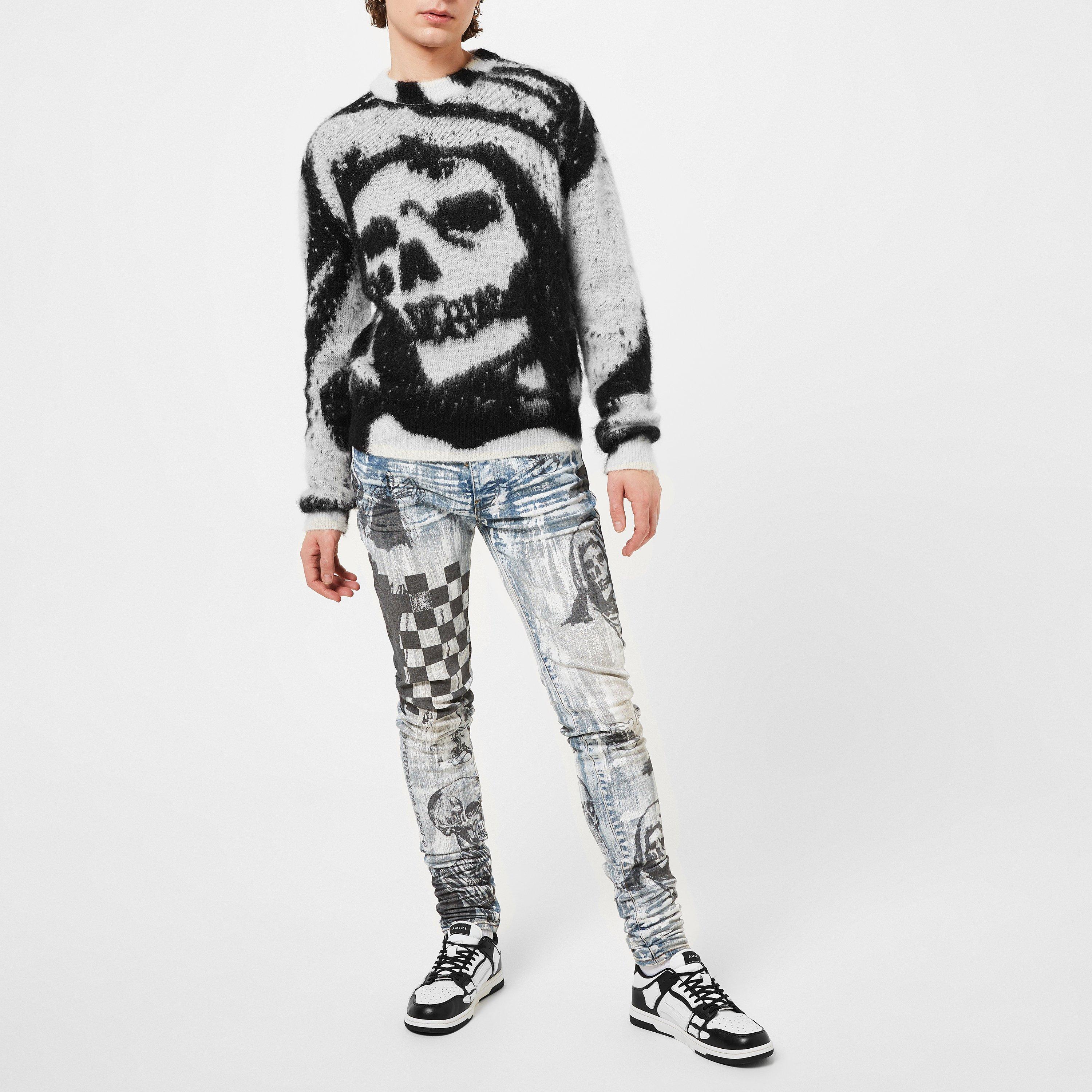Black/White 004 - Amiri - Skeleton Top Low Trainers - 6