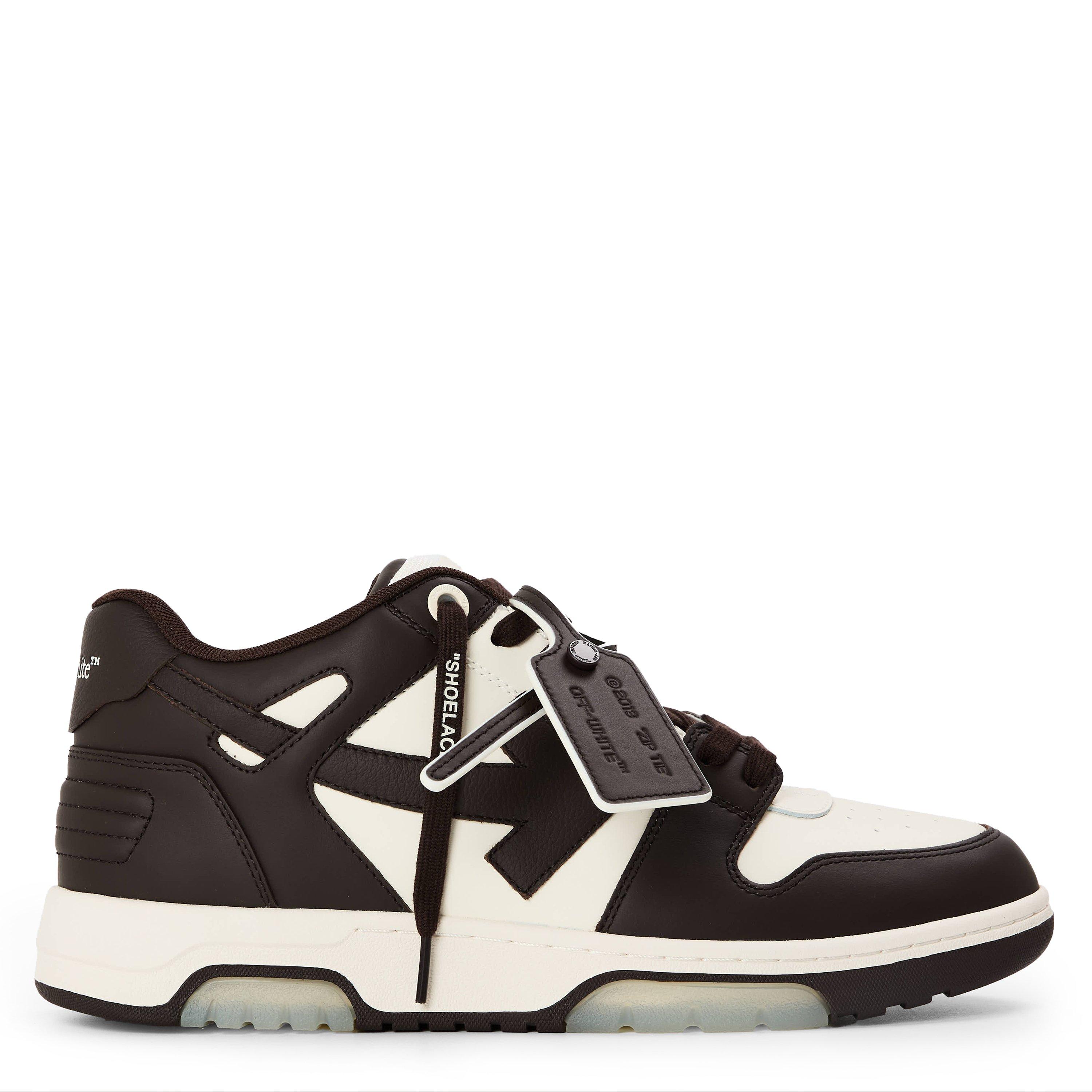 Off White Men's Out Of Office Classic Trainers, Trademark Branding - Chocolate Cream - Size 10 (45)