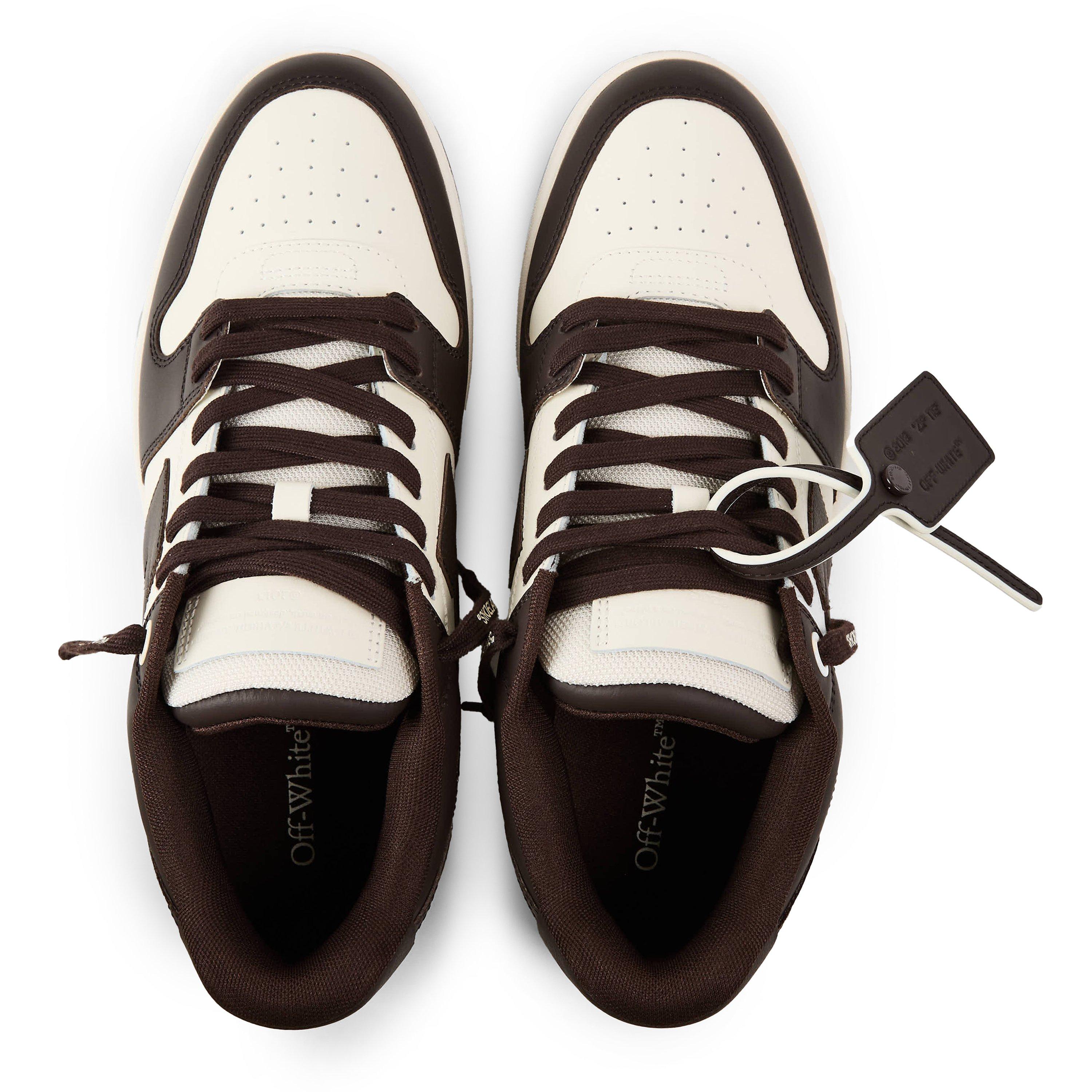 Čokoladna krema - Off White - Men's Out Of Office Classic Trainers, Trademark Branding - 4