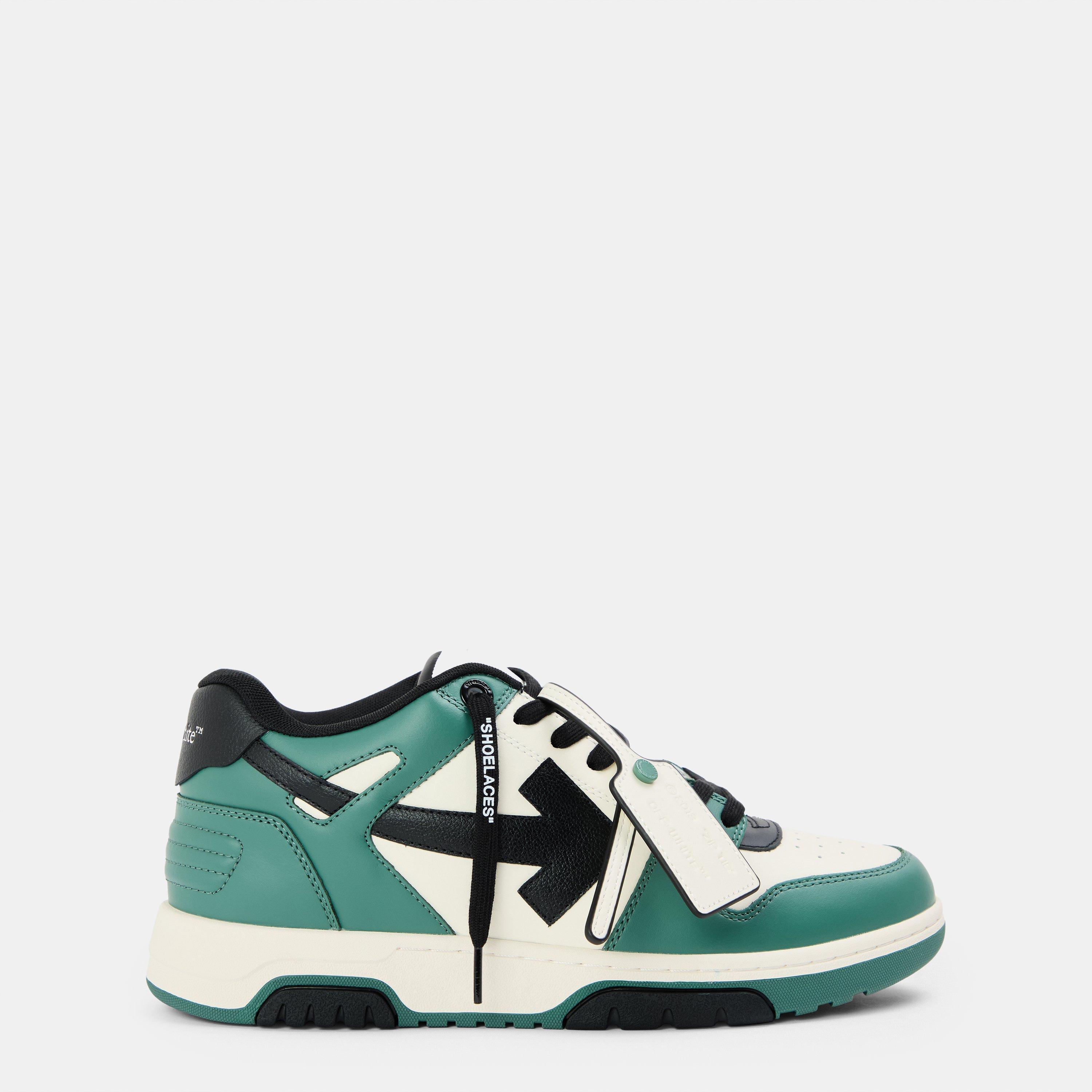 Off White Men's Out Of Office Classic Trainers, Trademark Branding - Green/Black - Size 9 (43)