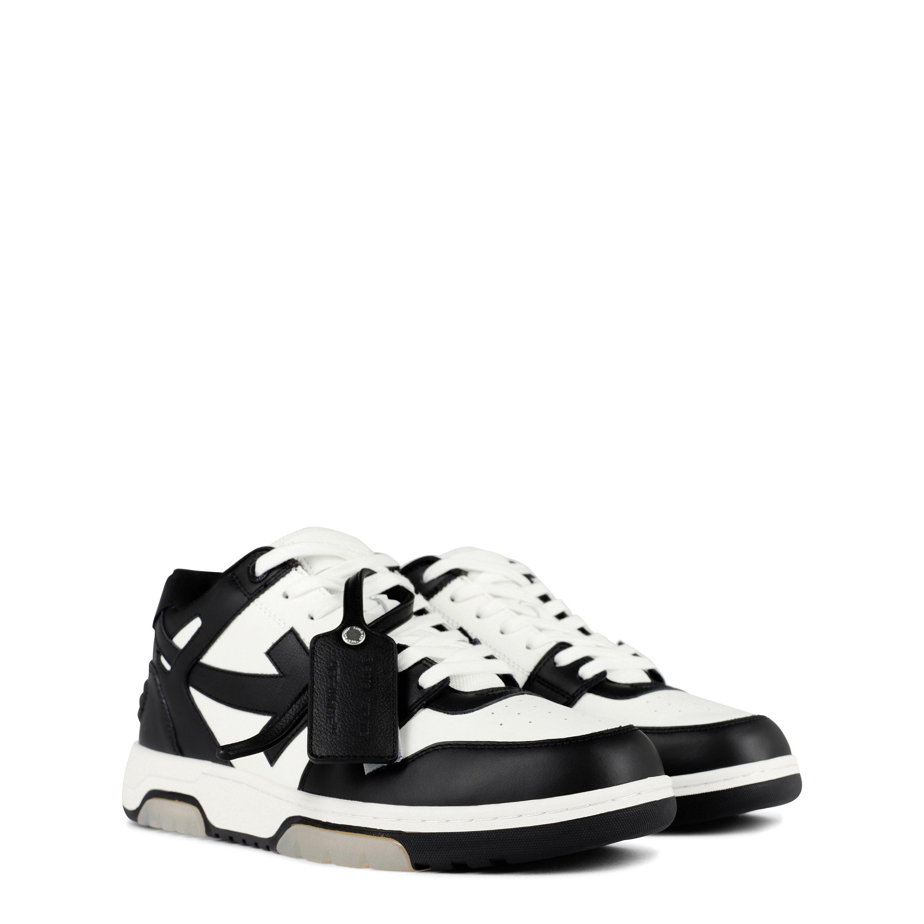 Black/White - Off White - Men's Out Of Office Leather Low-Top Trainers - 4
