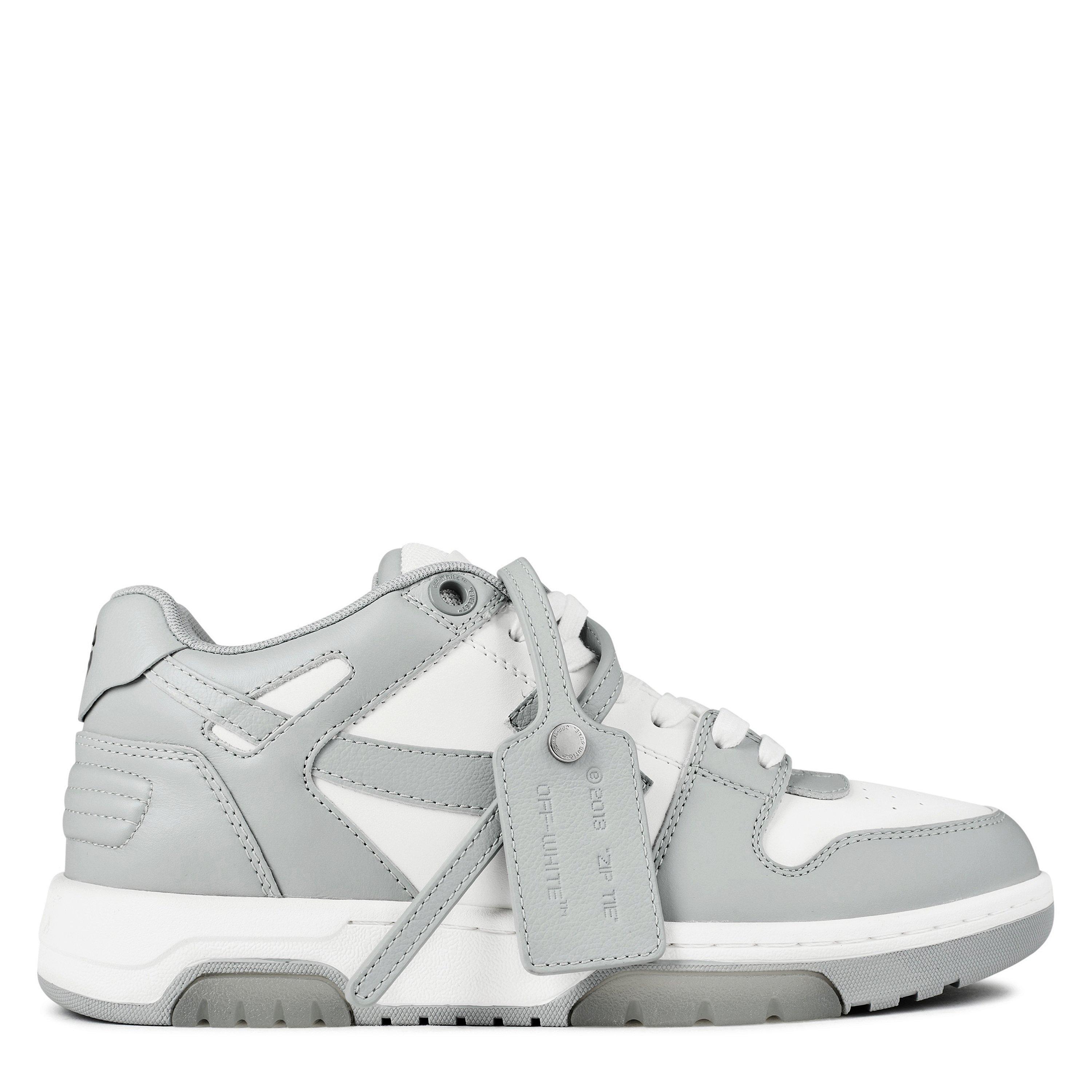 Off Men's Out Of Office Classic Trainers, Trademark Branding - Grey/White - 8.5 (42.5)