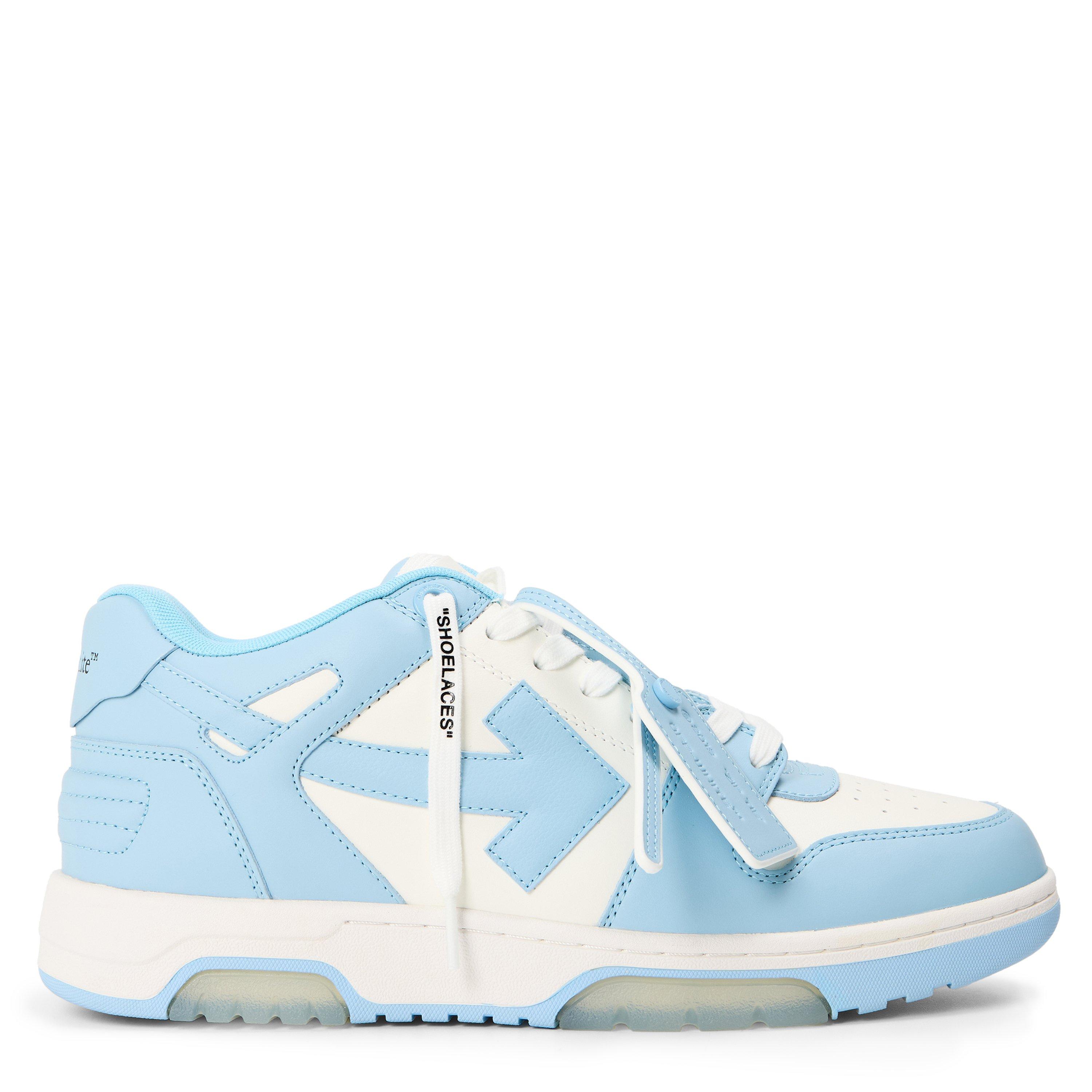 Off White Men's Out Of Office Classic Trainers, Trademark Branding - White/Light Blu - Size 8 (42)