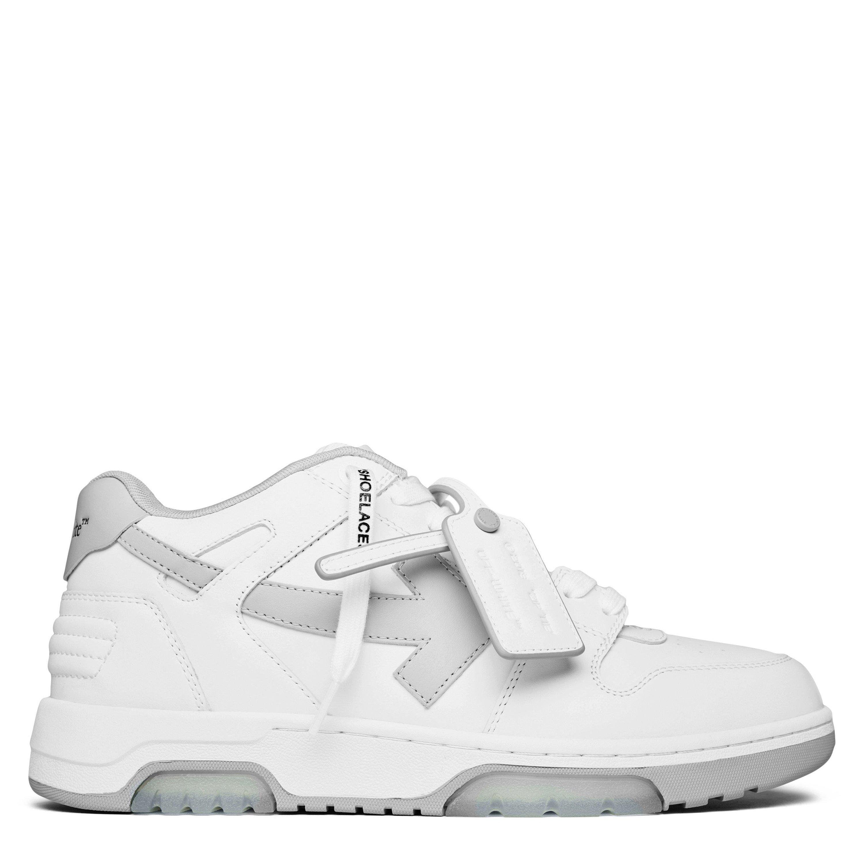 Off Men's Out Of Office Classic Trainers, Trademark Branding - White/Grey - 7 (41)