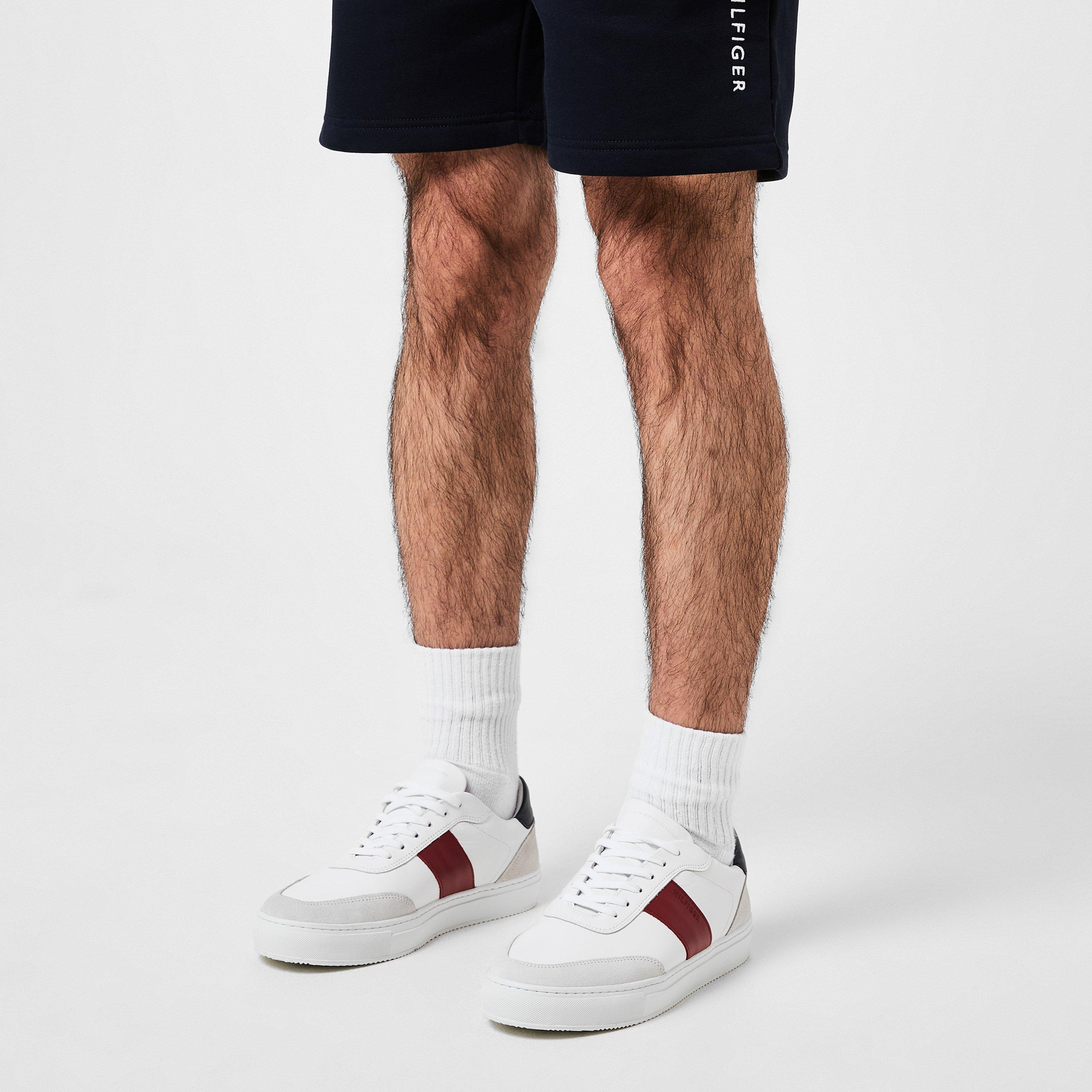 White/Red/Navy - Tommy Hilfiger - Premium Cupsole Stripe Leather - 2