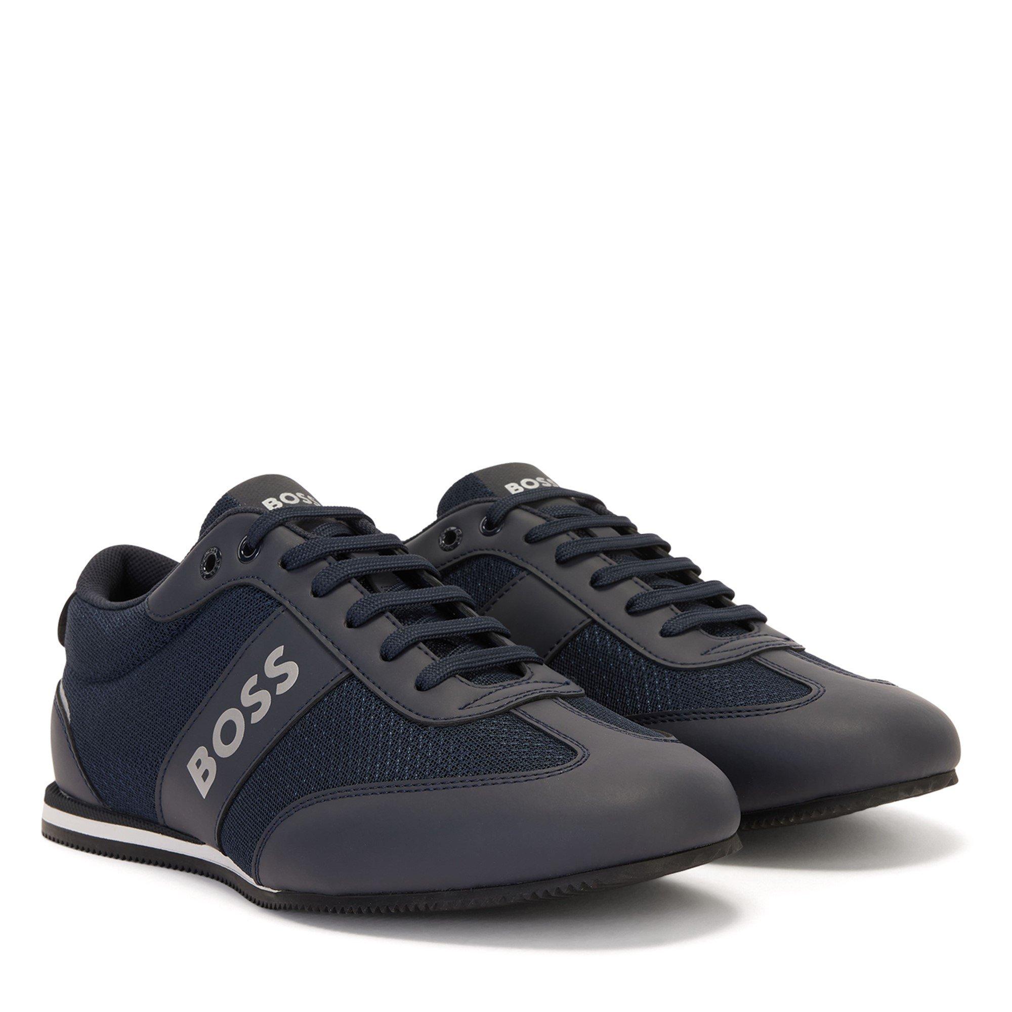 Donkerblauw 401 - Boss - Men's Rusham Low Profile Collar Trainers - 3