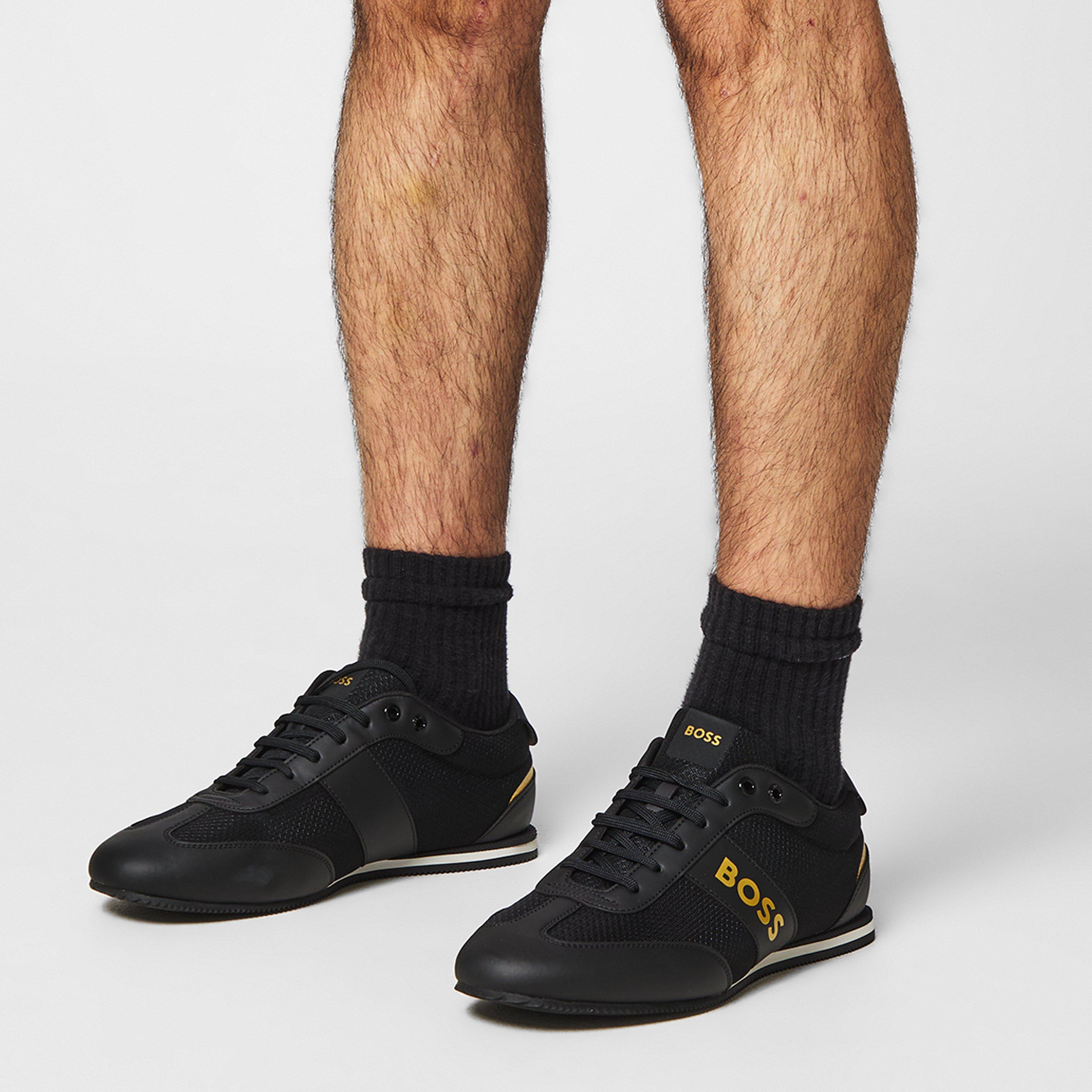 Black Gold 007 - Boss - Men's Rusham Low Profile Collar Trainers - 2
