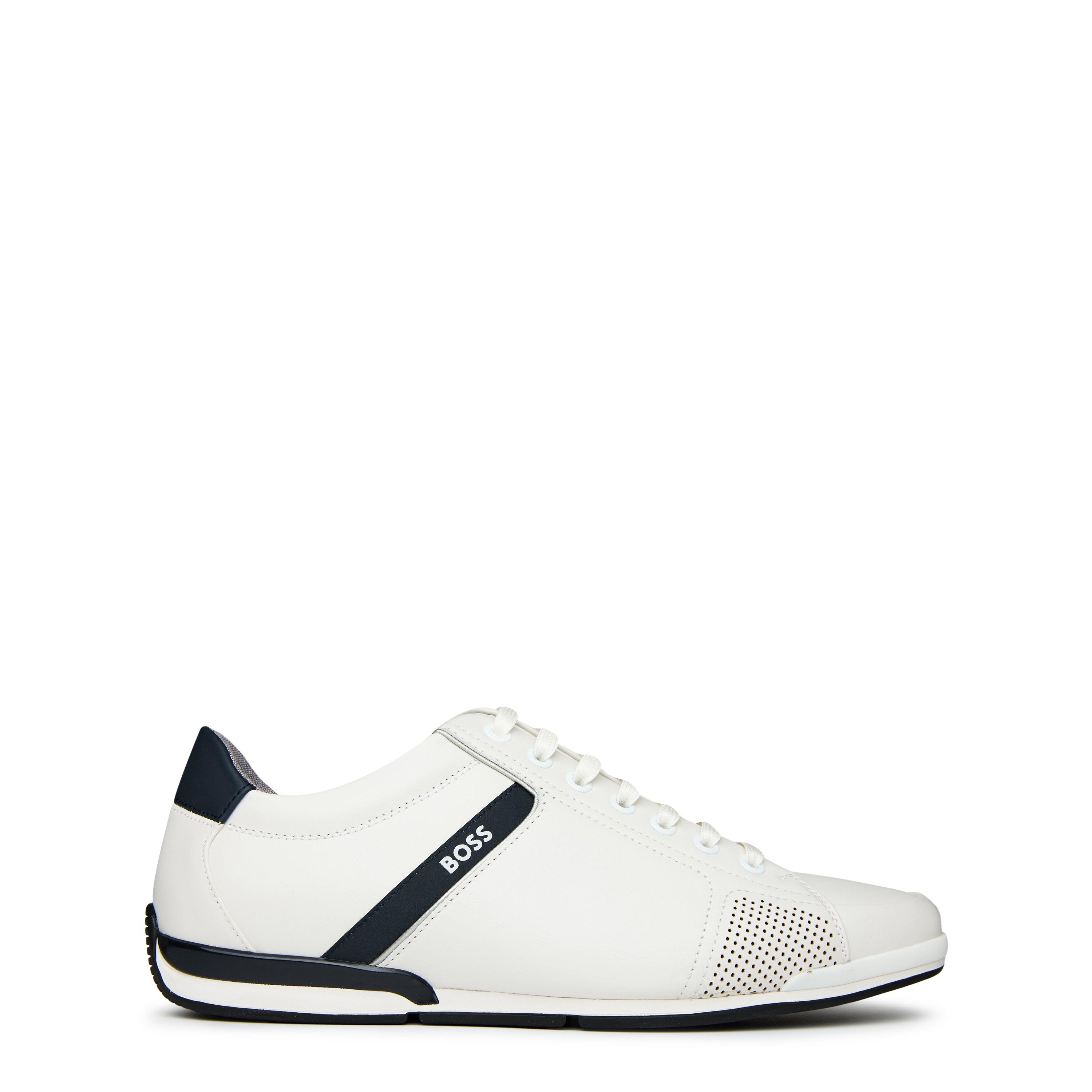 White 100 - Boss - Men's Saturn Smooth Low Top Premium Leather Trainers - 1