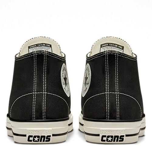 Blk/Blk/Egret - Converse - CONS Chuck Taylor All Star Pro Mens Mid Top Shoes - 6