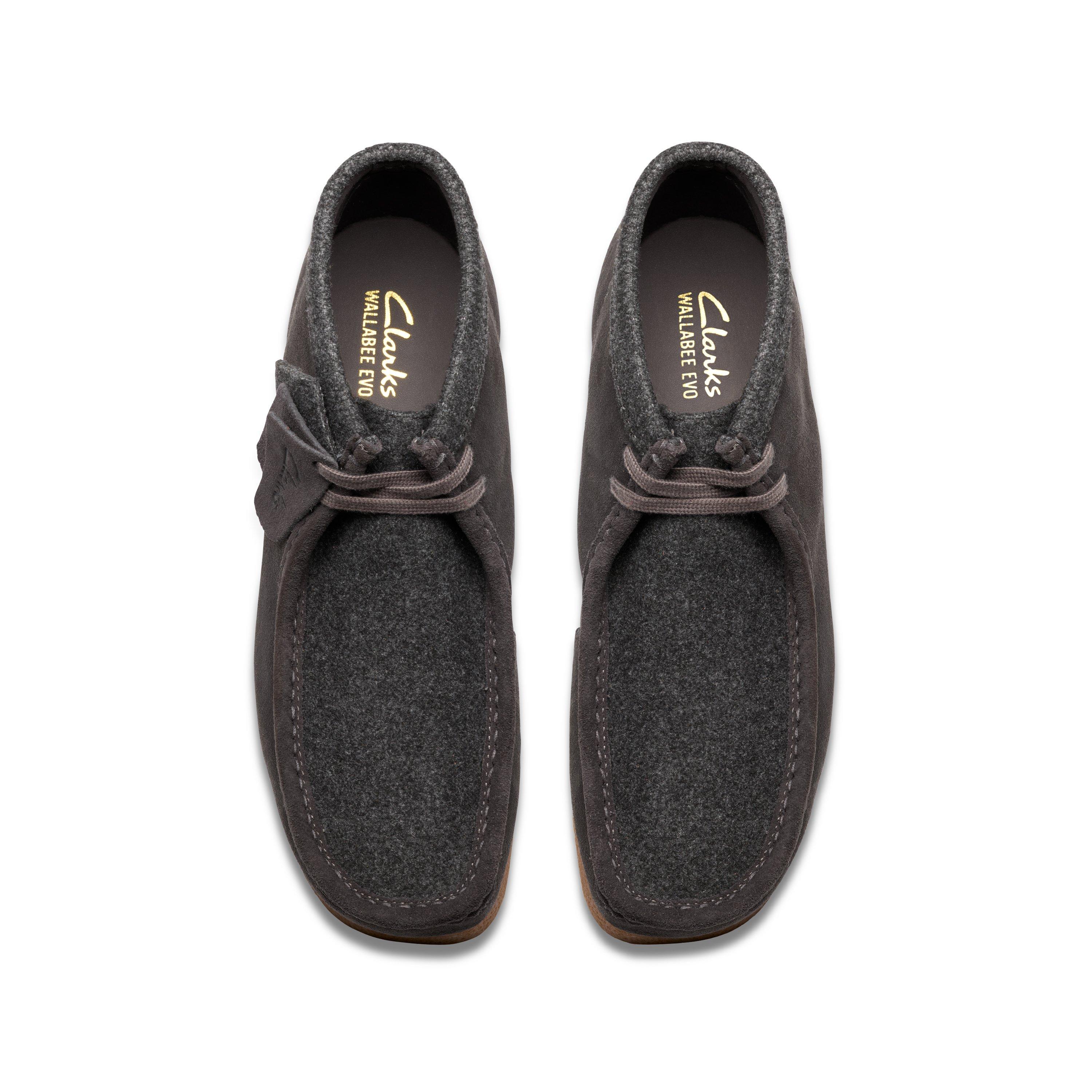 Dark Grey Combi - Clarks - Wallabee Chukka Boot - 5