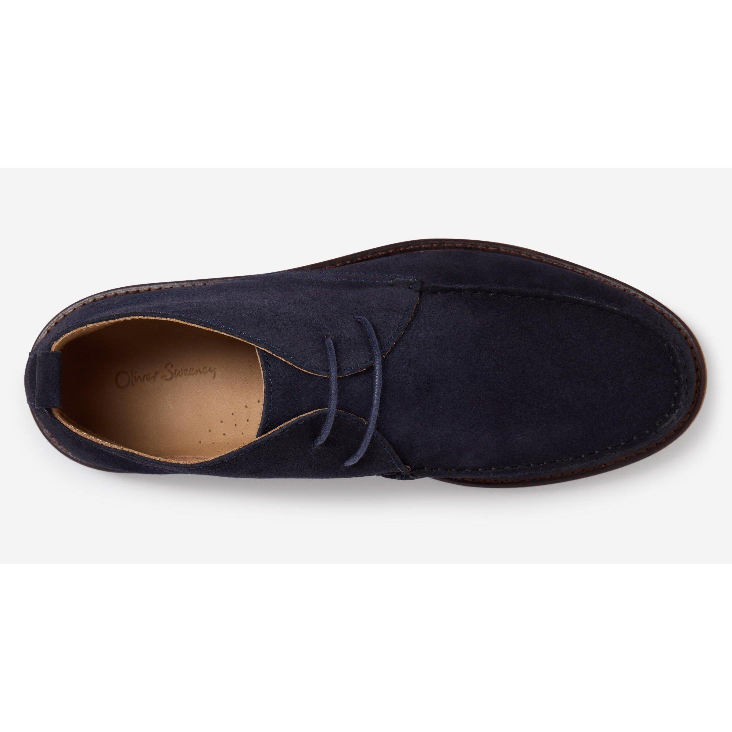 Navy - Oliver Sweeney - Men's Xiona Suede Chukka Boots - 4
