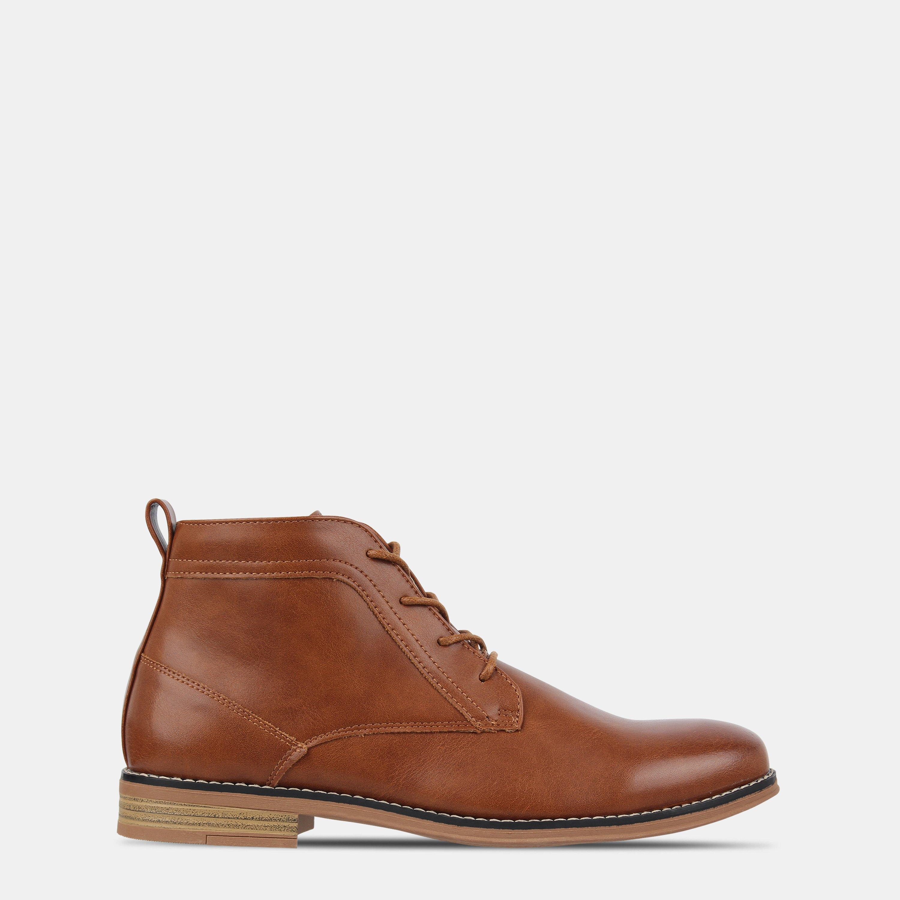 Brown - Deakins - Men's Lace Up Ankle Desert Boots - 1