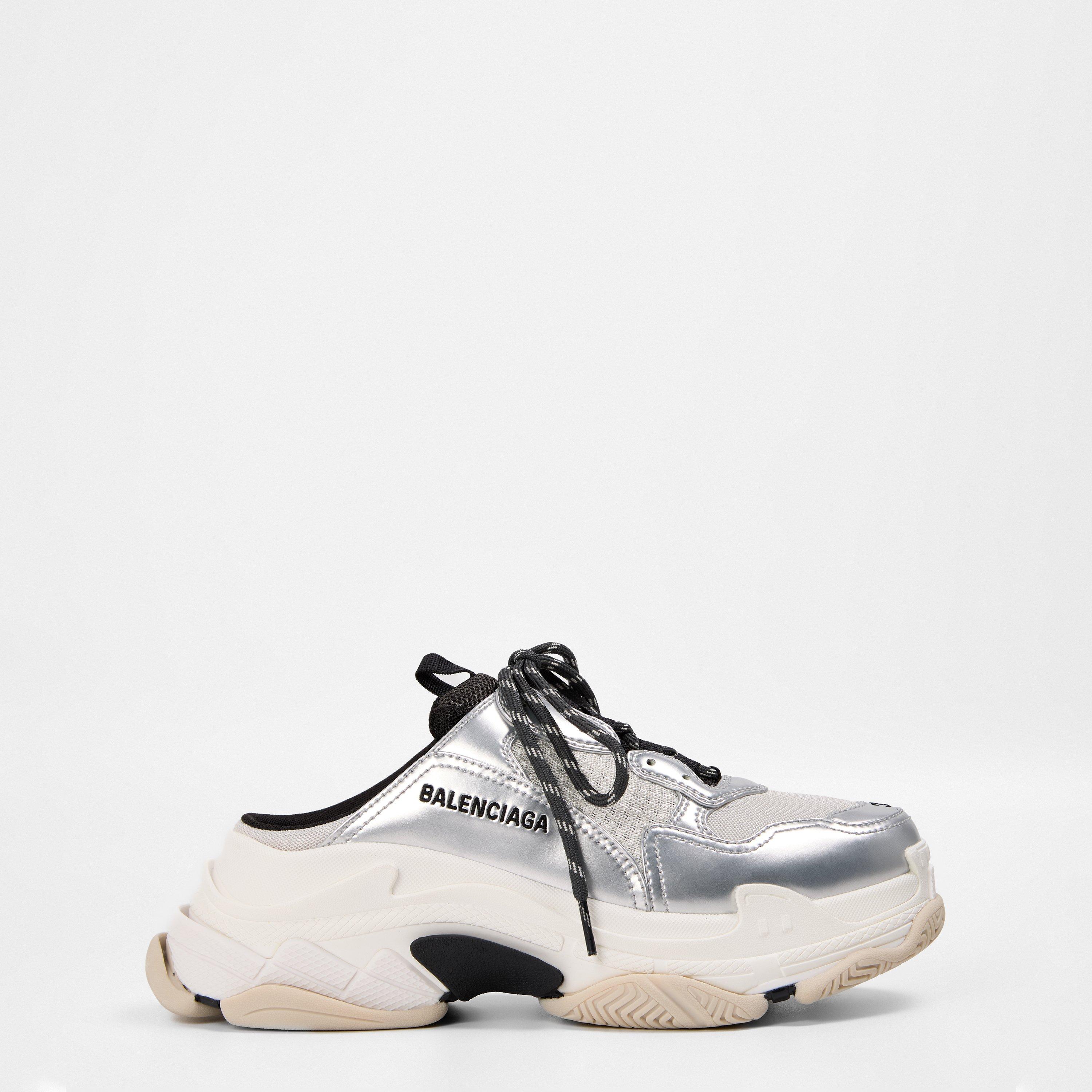 靴 BALENCIAGA \"Triple S\" 43 silver Balenciaga Triple S Sneaker 'Silver Metallic' 536737W2FS28100