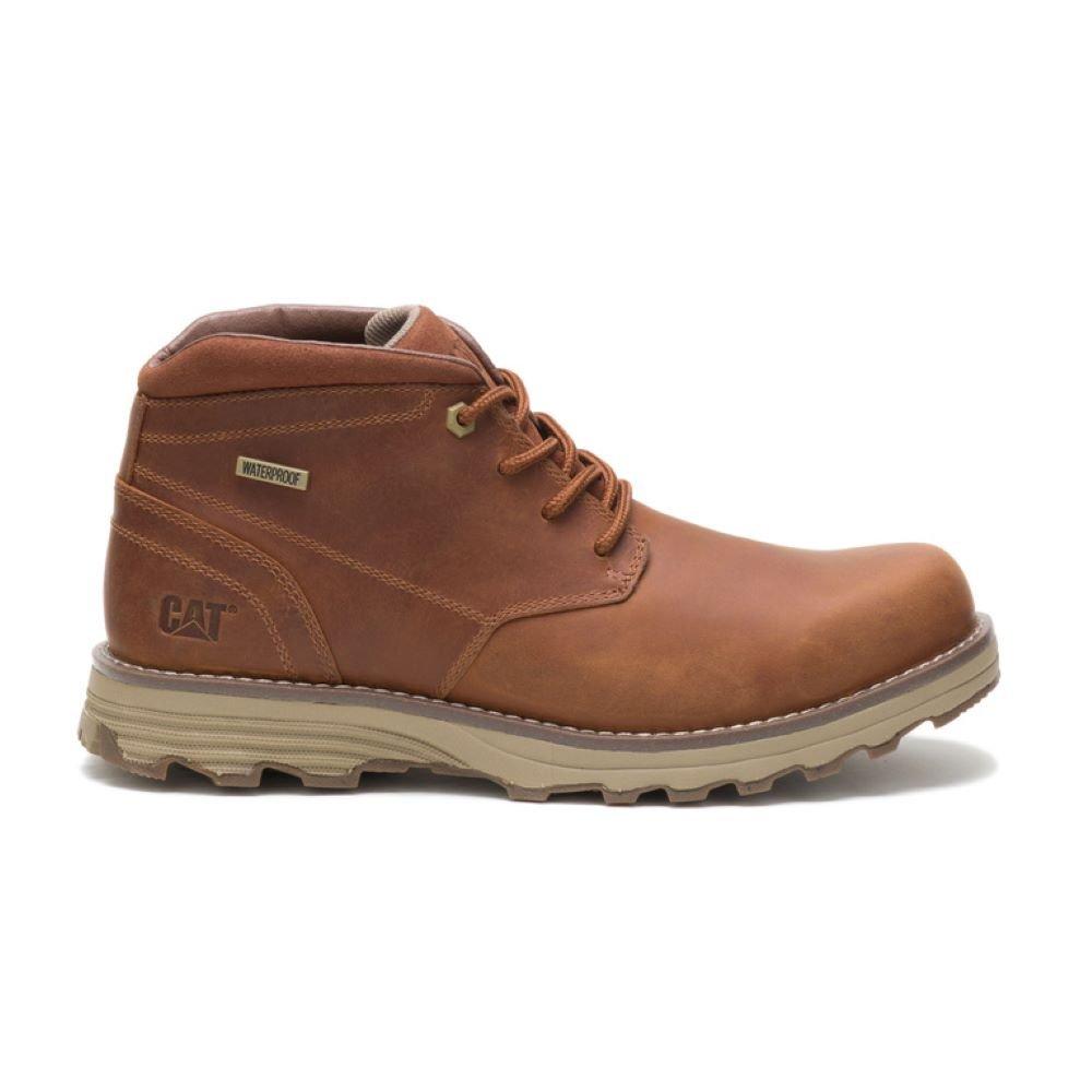 DARK BROWN - Caterpillar - Men's Elude Waterproof Chukka Boots - 1
